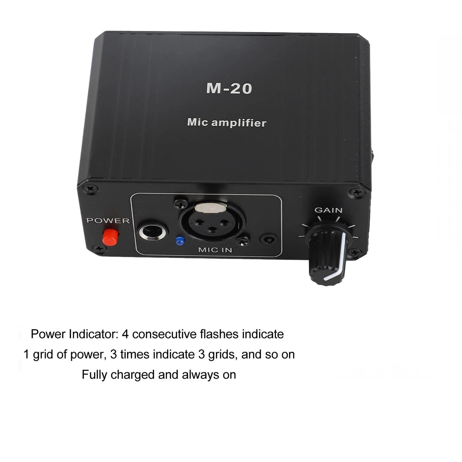 Microphone Preamp, 48V Power High Gain Electronic Audio Stereo Phonograph Preamplifier, with XLR Output, for Dynamic Condenser Microphones Booster - Image 7