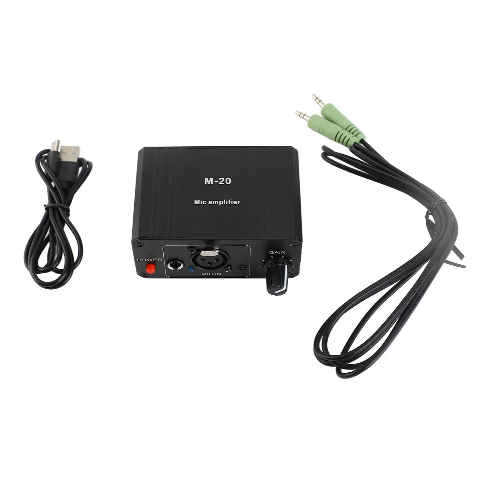 Microphone Preamp, 48V Power High Gain Electronic Audio Stereo Phonograph Preamplifier, with XLR Output, for Dynamic Condenser Microphones Booster - Image 9