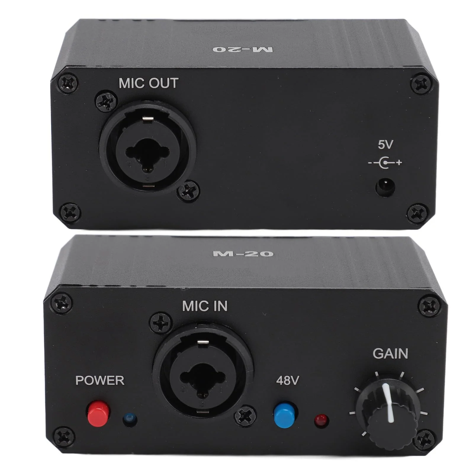 Microphone Preamp, 48V Power Mic Preamplifier XLR Output Microphone Preamp Booster, Mini Microphone Preamp for Dynamic and Condenser Mic - Image 9