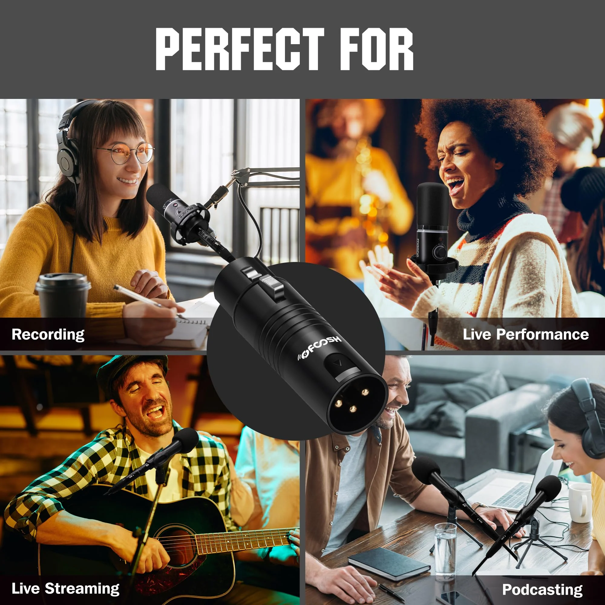 Microphone Preamp Audio Booster, Professional Mic Booster Activator Preamplifier Compatible with Dynamic and Passive Ribbon Microphones - Image 4