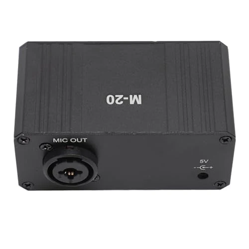 Microphone Preamp, High Gain 48V Power XLR Output Mic Preamplifier for Dynamic and Condenser Microphones Booster - Image 7