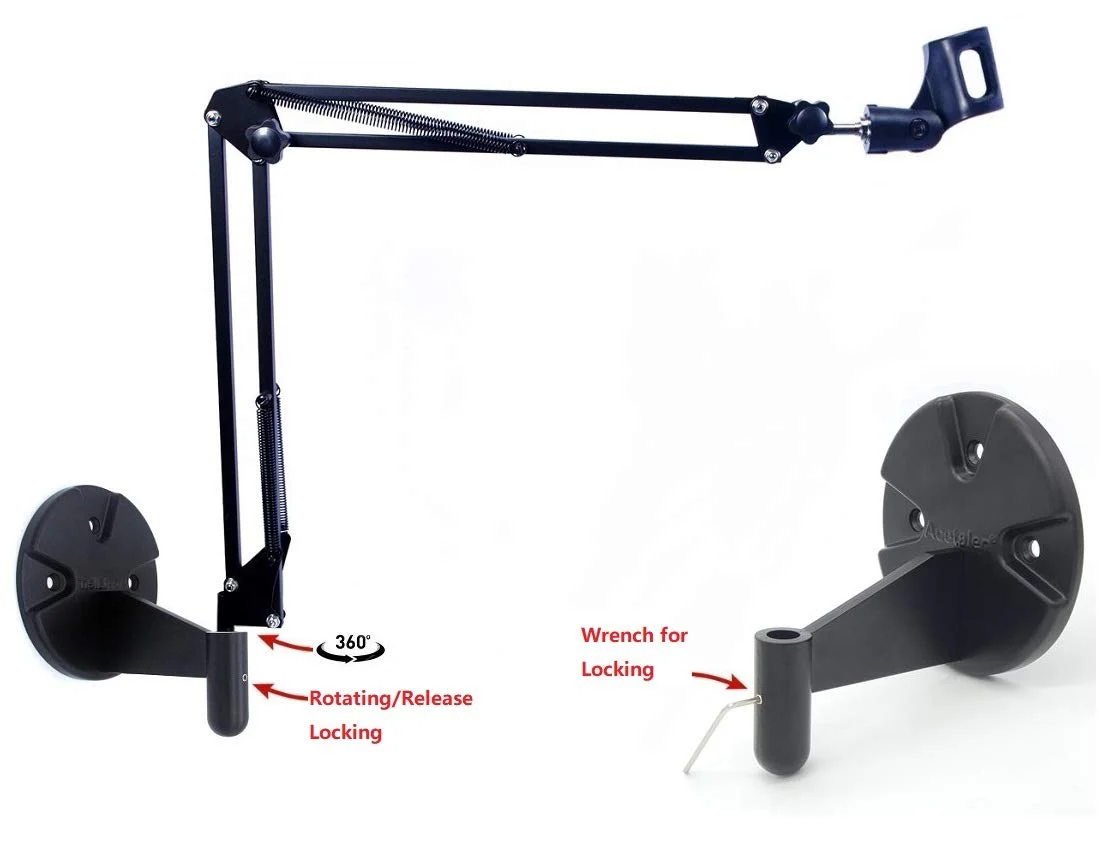 Microphone Wall Mount, Suspension Mic Stand Clip for Blue Yeti Snowball,Radio Broadcasting, Voice-Over Sound, Stages,TV Stations,Youtube - Image 4