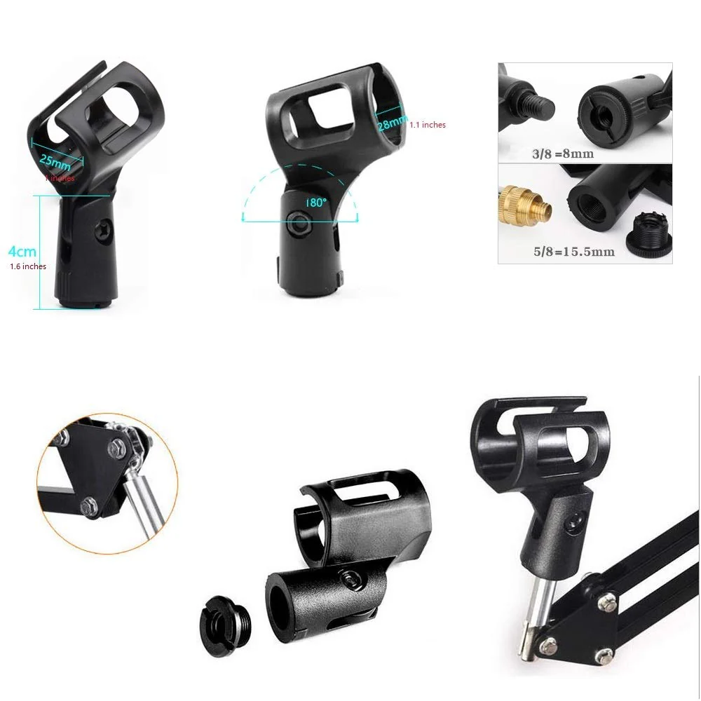 Microphone Wall Mount, Suspension Mic Stand Clip for Blue Yeti Snowball,Radio Broadcasting, Voice-Over Sound, Stages,TV Stations,Youtube - Image 7