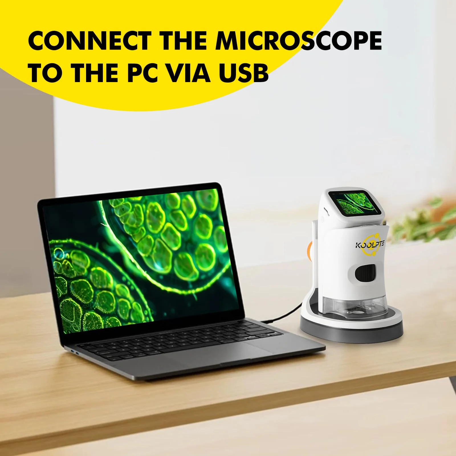 Microscope, 2''LCD Screen Microscopes for Kids,100-1000X Pocket Kids Microscope, Mini Microscope Science Kits for Kids, Handheld Miniscope for Kids 8-12 Birthday School Edu Gifts,White - Image 6