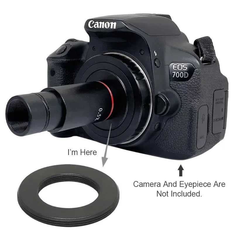 Microscope Adapter, M42 to C-Mount, Aluminum, 1x Adapter Ring - Image 4