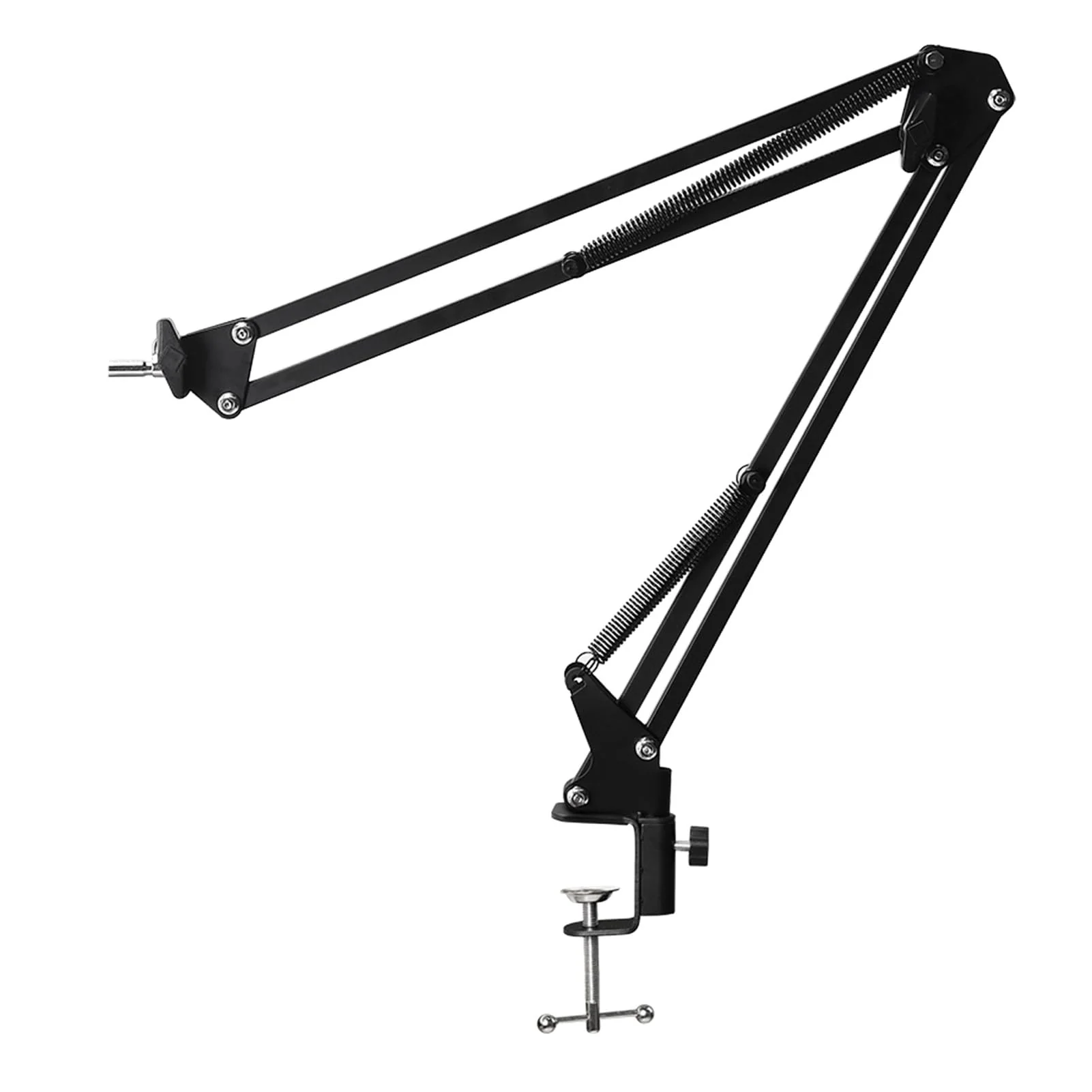 Microscope Articulated Arm Stand, 360° Rotation HDMI USB Camera Lens Holder with 50mm Lens Fixing Ring and Clamp Universal Telescopic Folding Electronic Soldering Repairing Stand - Image 6
