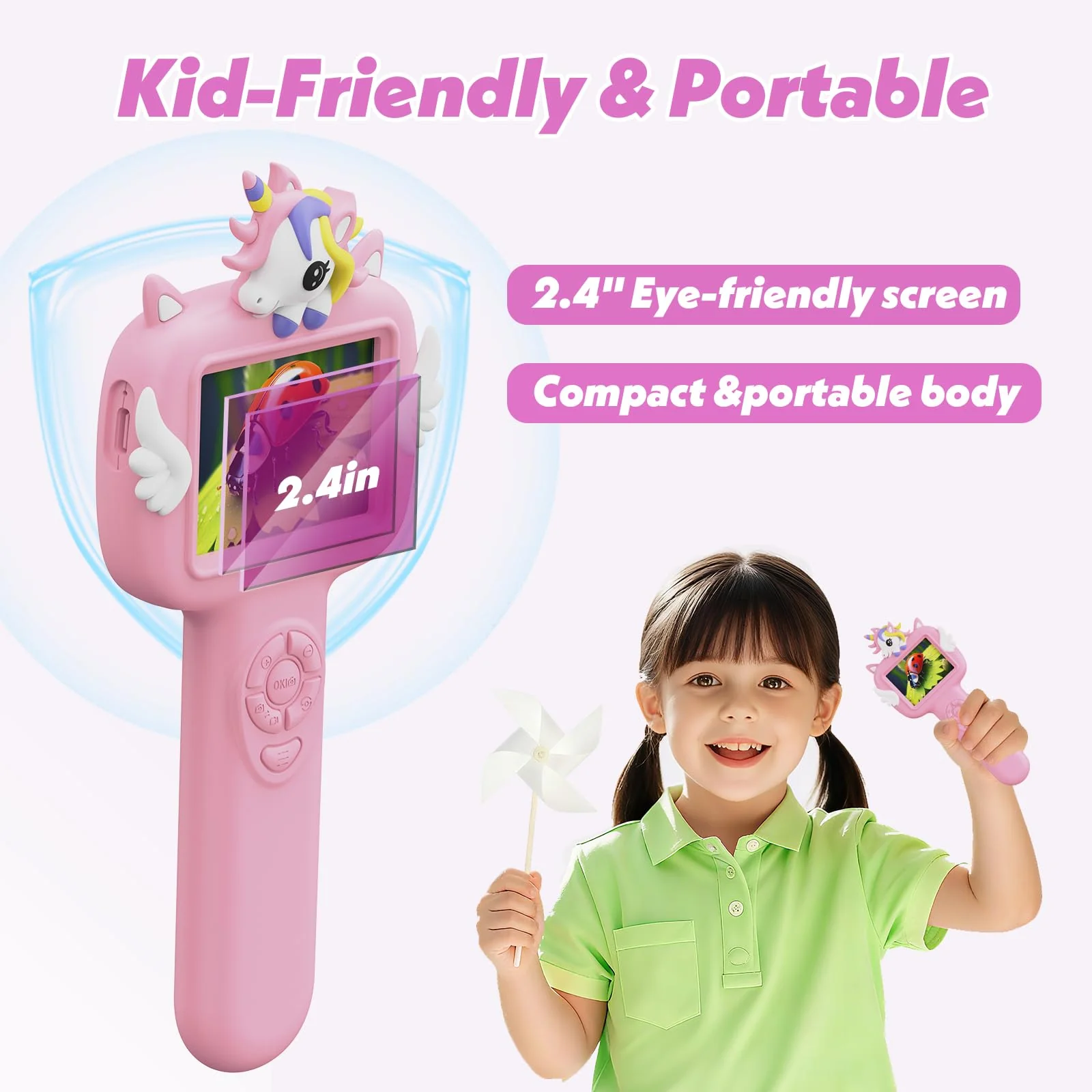 Microscope for Kids Gifts Toys Science, Mini Handheld Digital Pocket Microscope Requiring Direct Surface Contact, Educational STEM Toy for Boys Girls Ages 8–12, Christmas Birthday Gift Idea Pink - Image 6