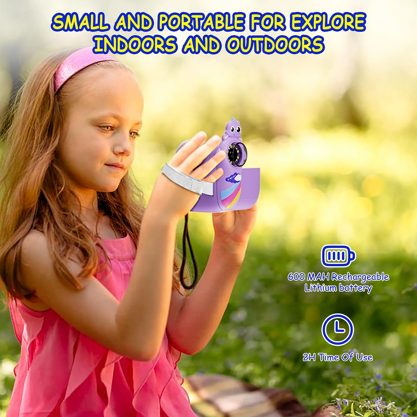 Microscope for Kids,Handheld Kids Microscope – 1000X Magnification,2'' HD Screen,1080P Camera,Built-in Telescope,STEM Educational Toy,Christmas/Birthday Gift for Ages 3-12 (Purple) Purple - Image 6
