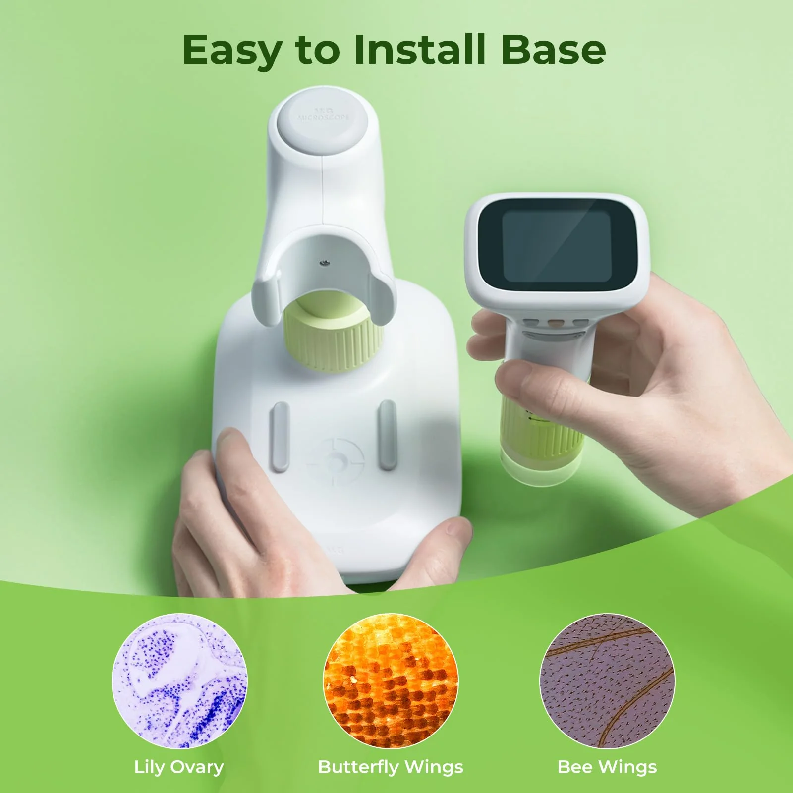 Microscope for Kids, M&G 1000X Handheld Digital Kids Microscope with 2.0 Inch Screen, Portable Pocket Miniscope Educational Science Toys for Age 3 4 5 6 7 8 9 10 11 12 Girls Boys - Image 4