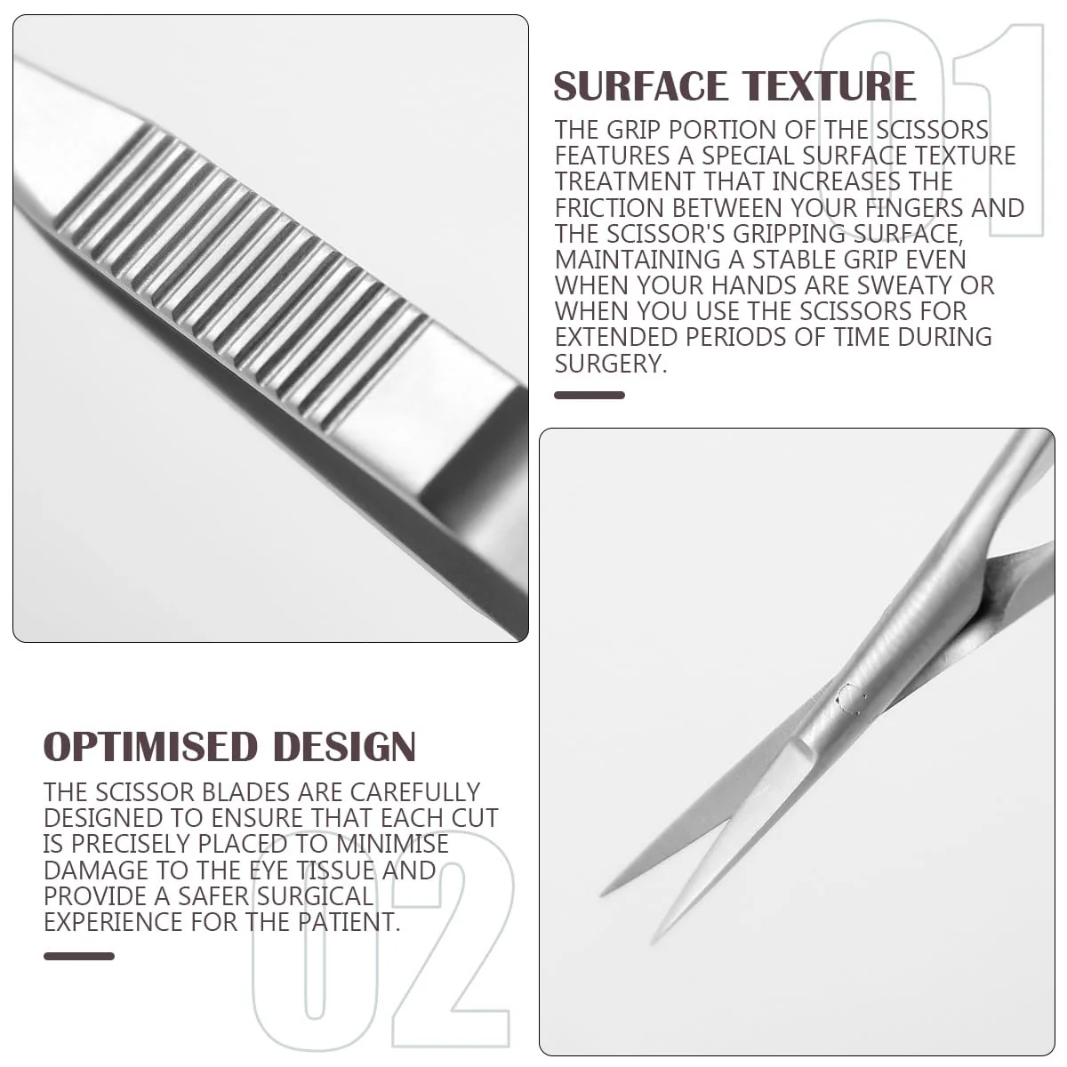 Microsurgical Scissors Unique Design Needle Holder Straight and Curved Flat Handles Suture Binding Pliers Micro Ophthalmic Surgical Instrument - Image 2