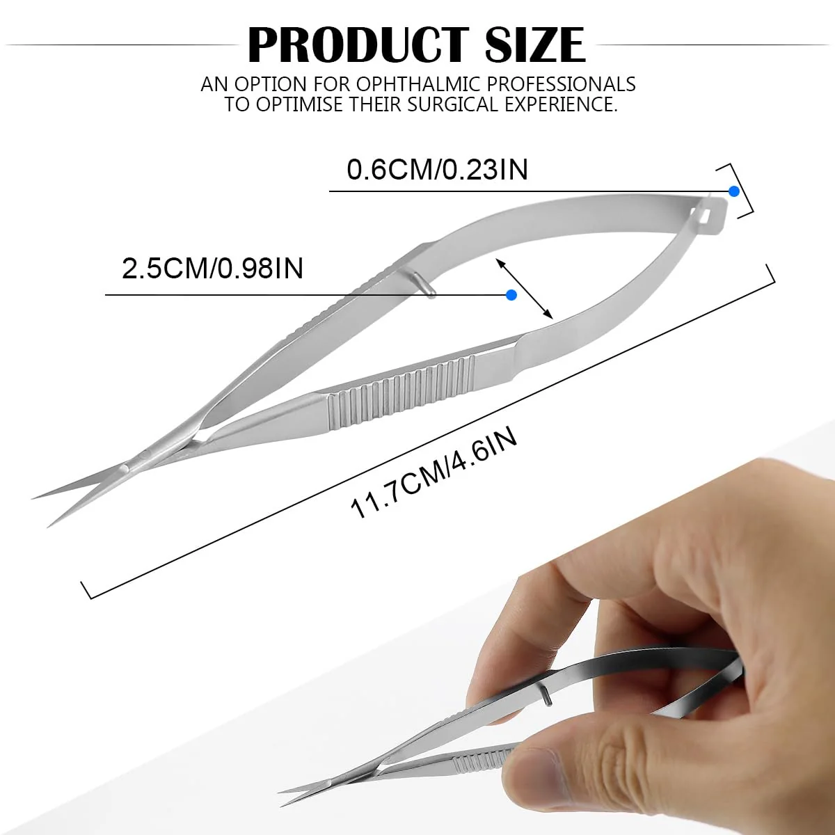 Microsurgical Scissors Unique Design Needle Holder Straight and Curved Flat Handles Suture Binding Pliers Micro Ophthalmic Surgical Instrument - Image 6
