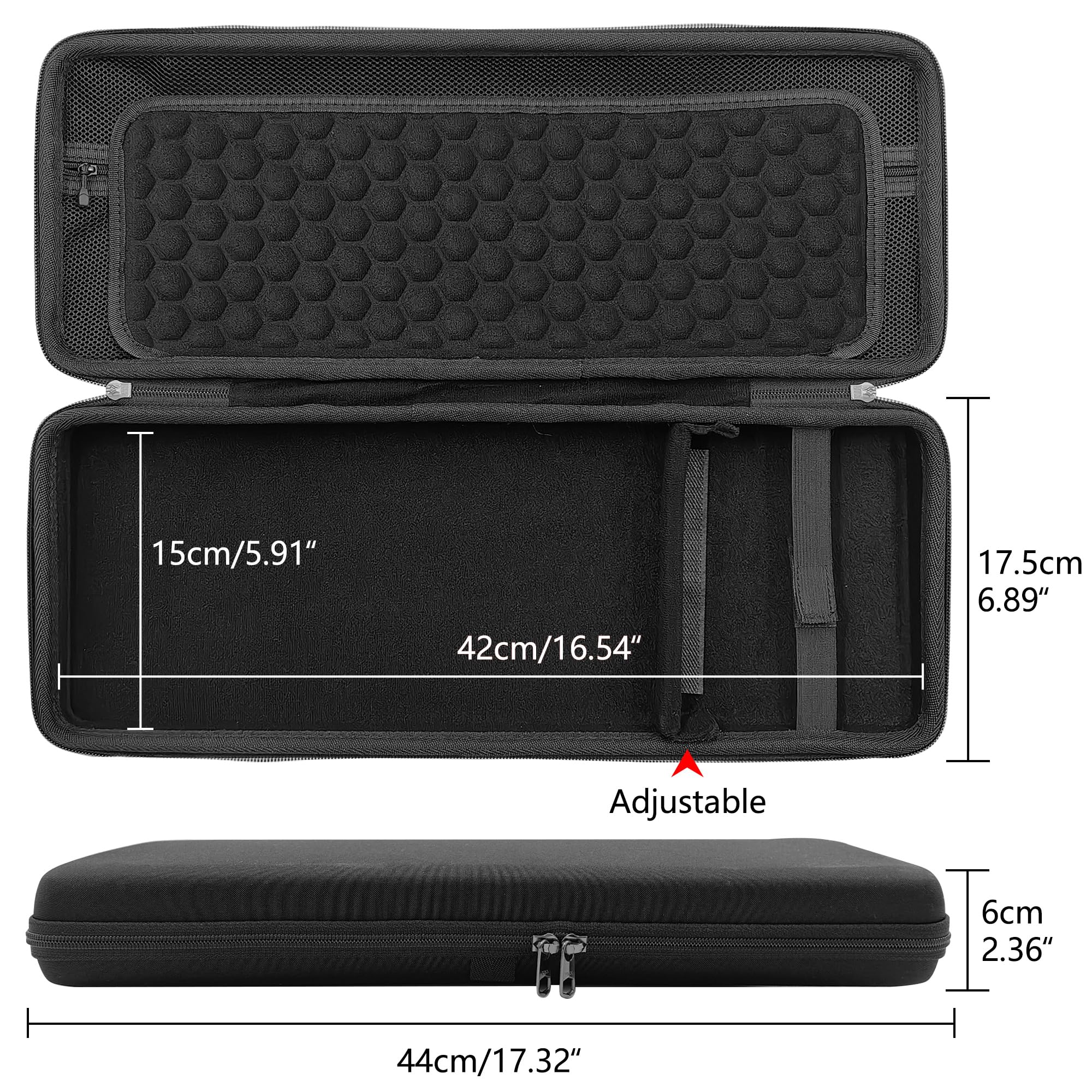MIDI Controller Case, Compatible with Ableton Move and Arturia MicroLab MK3, Built-in Mesh Pocket and Cable Compartment, Fixed Design, Ideal for Travel and Live Performance - Image 3