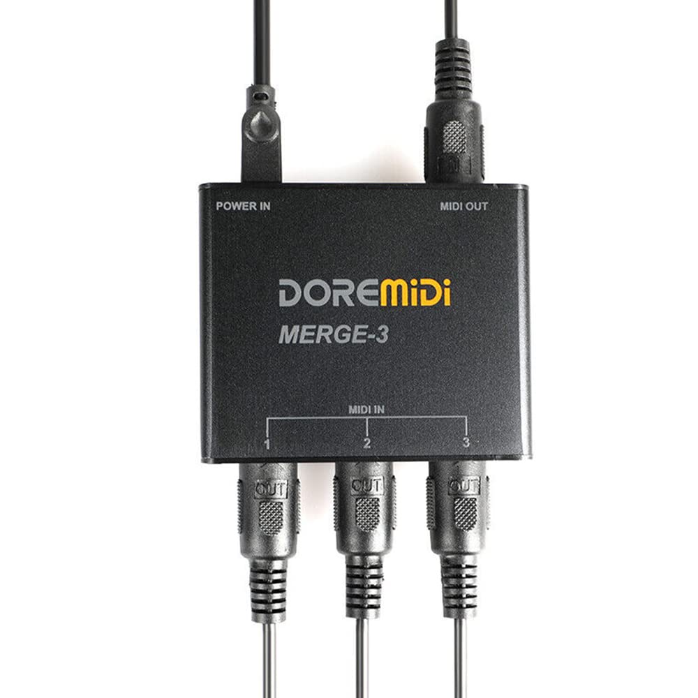 MIDI Merge-3 MIDI Input 2 MIDI Output Support USB Power MERGE-3 - Image 3