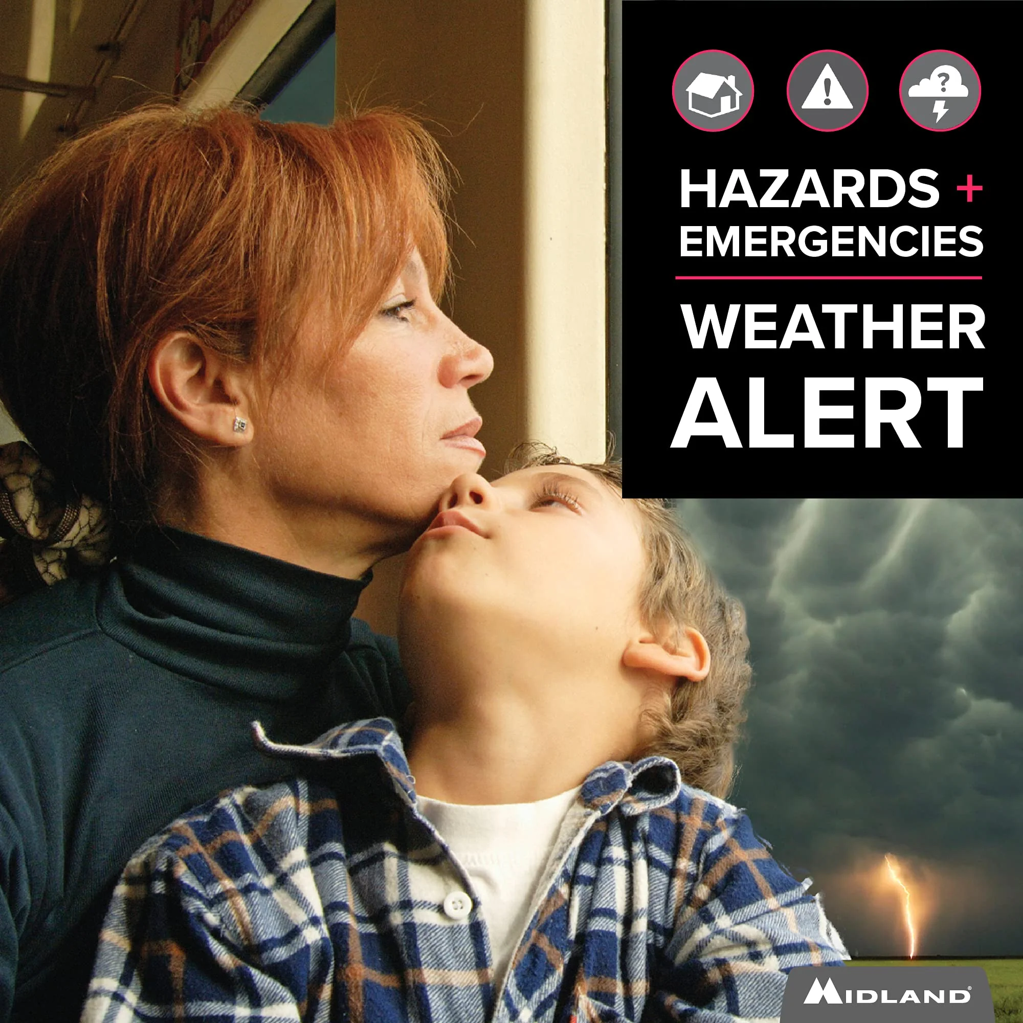 Midland - WR120B/WR120EZ - NOAA Emergency Weather Alert Radio - S.A.M.E. Localized Programming, Trilingual Display, 60+ Emergency Alerts, & Alarm Clock (WR120B - Box Packaging) - Image 6