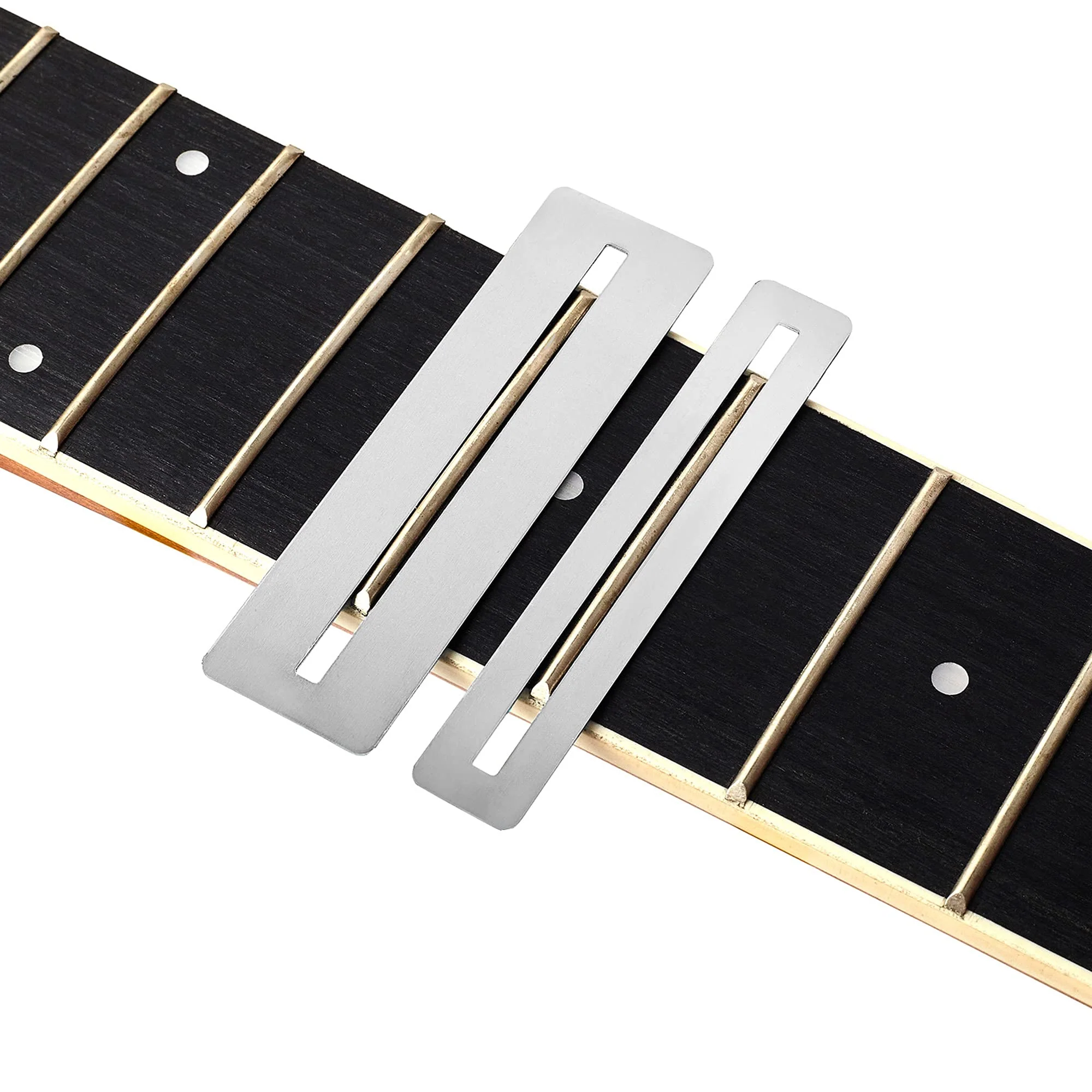MIECOO 9PCS Guitar Luthier Repair Tool Kit Includes Guitar Fret Leveling Sanding Beam Leveler, Guitar Fret Crowning File, String Action Ruler Gauge, Fretboard Guards and Replacement Sandpapers 9 Pieces(Guitar Repair Kit) - Image 6