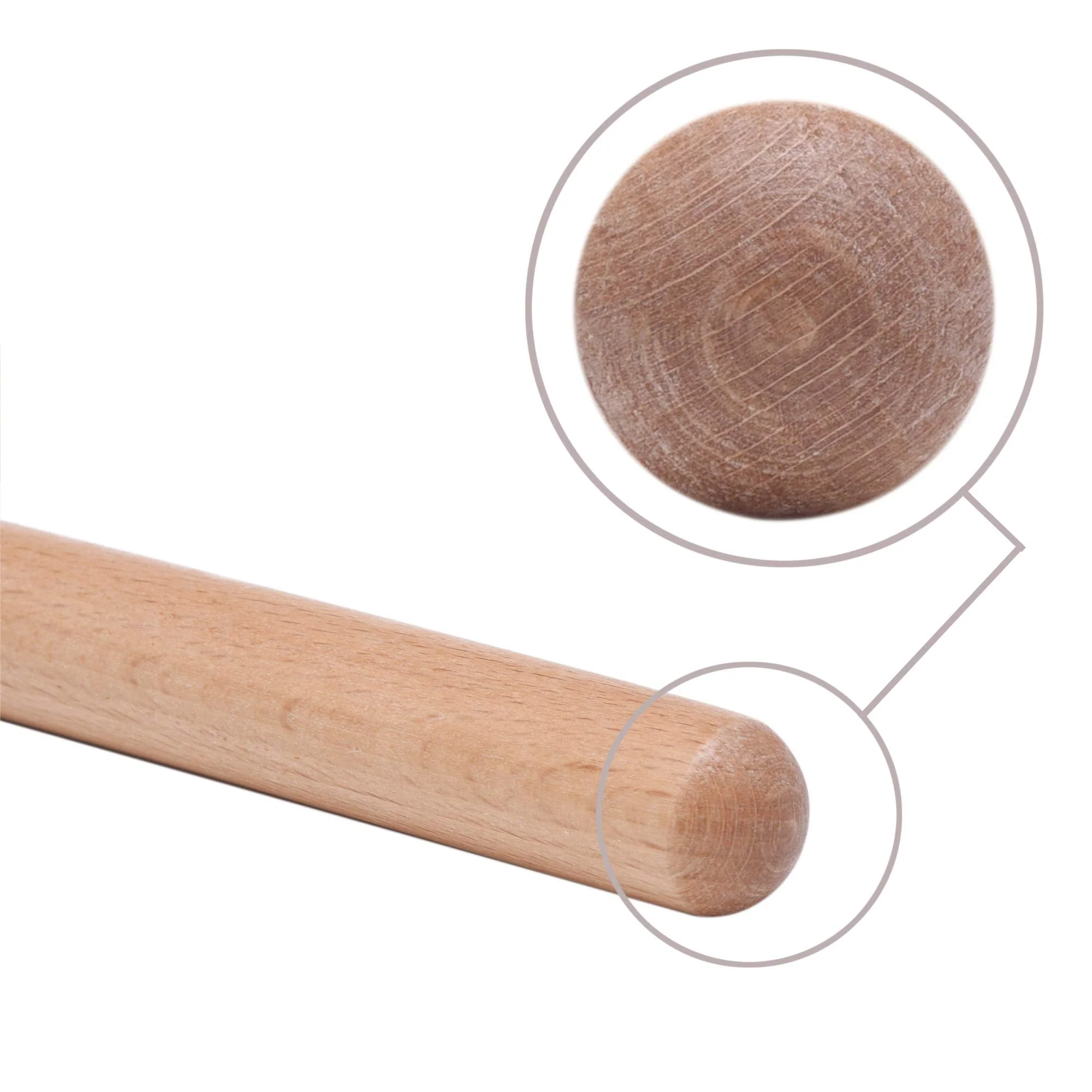 MIHEY 8 Inch Classical Wood Claves Musical Percussion Instrument, Natural Hardwood Rhythm Sticks with a Carry Bag - Image 3