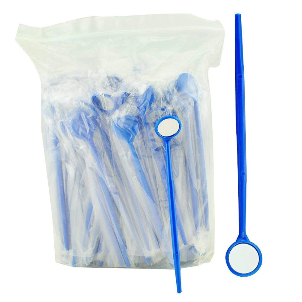 MIKE Plastic Dental Examination Mirrors 100pcs (Blue) - Image 9