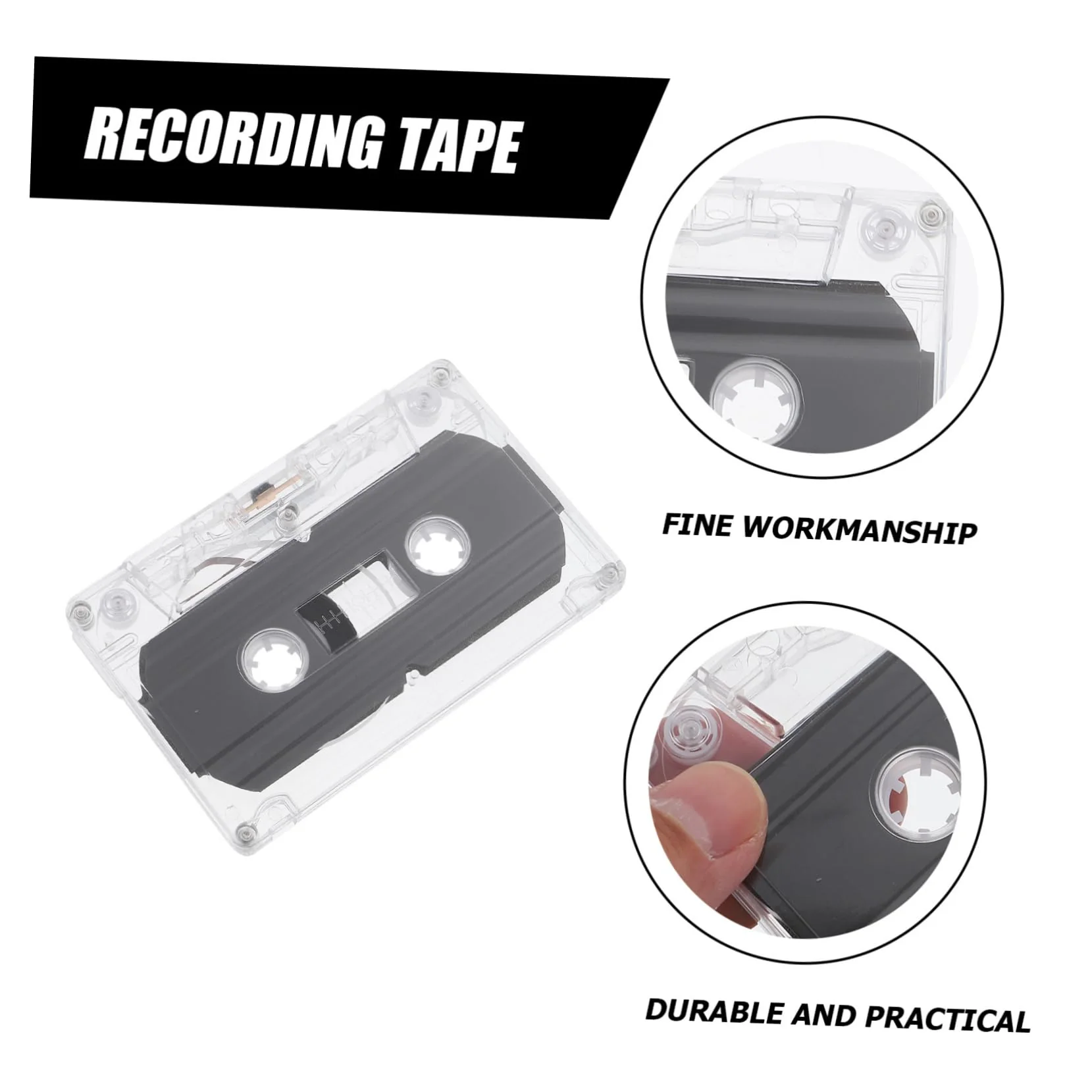 Mikikit 20 Pcs Audio Tape Blank Cassette Tape for Mixtape Cassette Tape Tapes for Recording 30 Minute Cassettes 30 Min Recording Time Tapes Standard Size Cassettes Low Noise Tape - Image 4