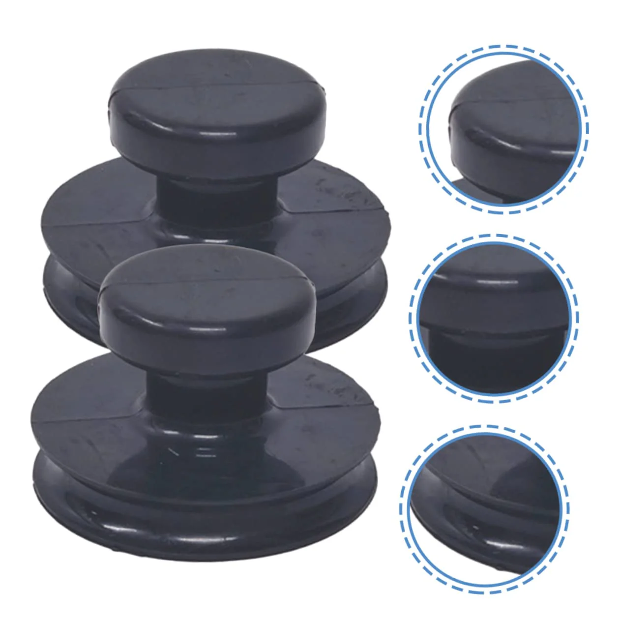 Mikinona 2pcs Bodhisattva Bowl Suction Cup Handle Sound Bowl Stabilizer Buddha Sound Suction Cups Zen Decoration Singing Lifting Handle e Mat Rubber 8x8cm - Image 4