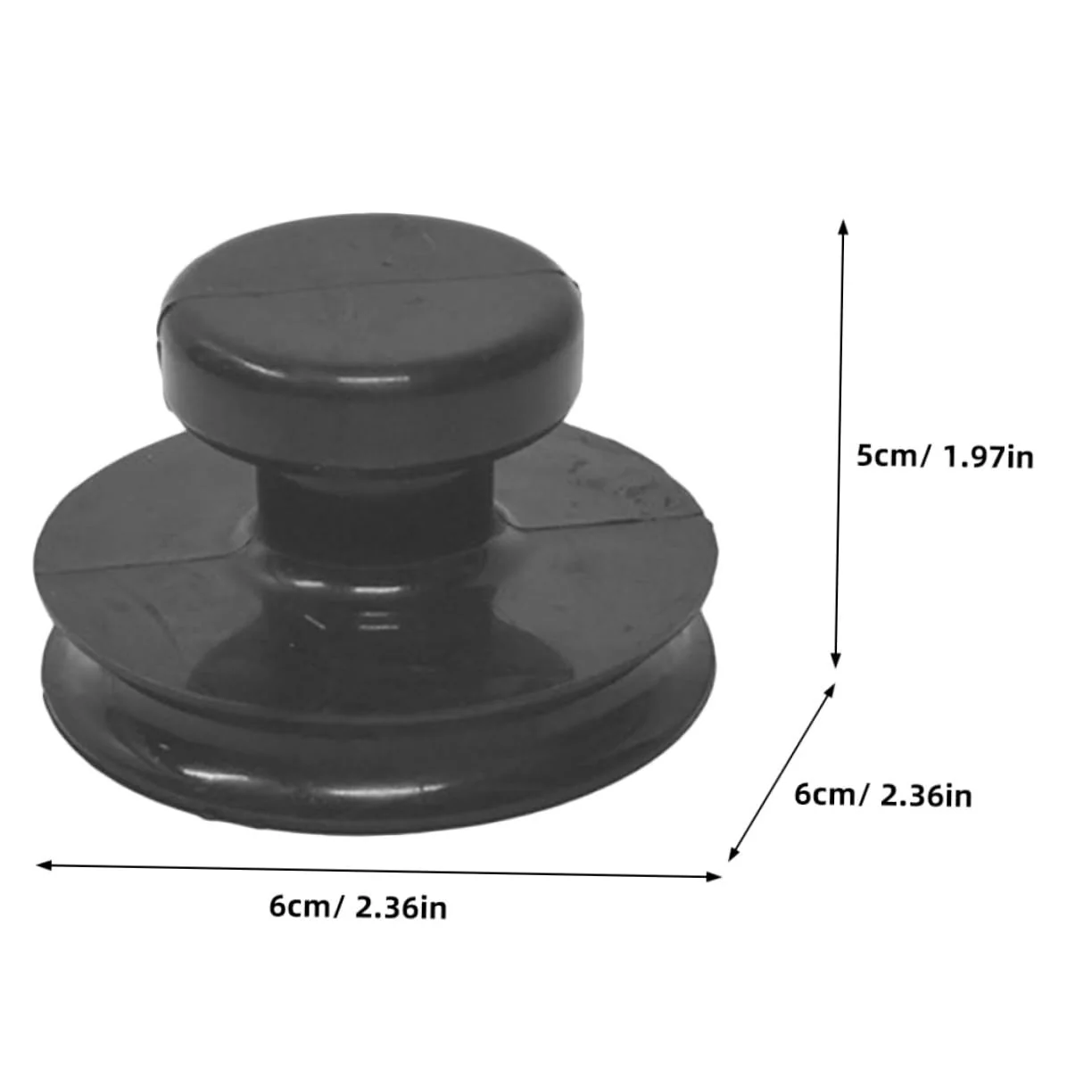 Mikinona 3Pcs Suction Cup Handle for Sound Bowl Meditation Singing Bowl Lifting Cups Suction Cups for Chakra and Sound Therapy 6.00X6.00X5.00CM Black - Image 7