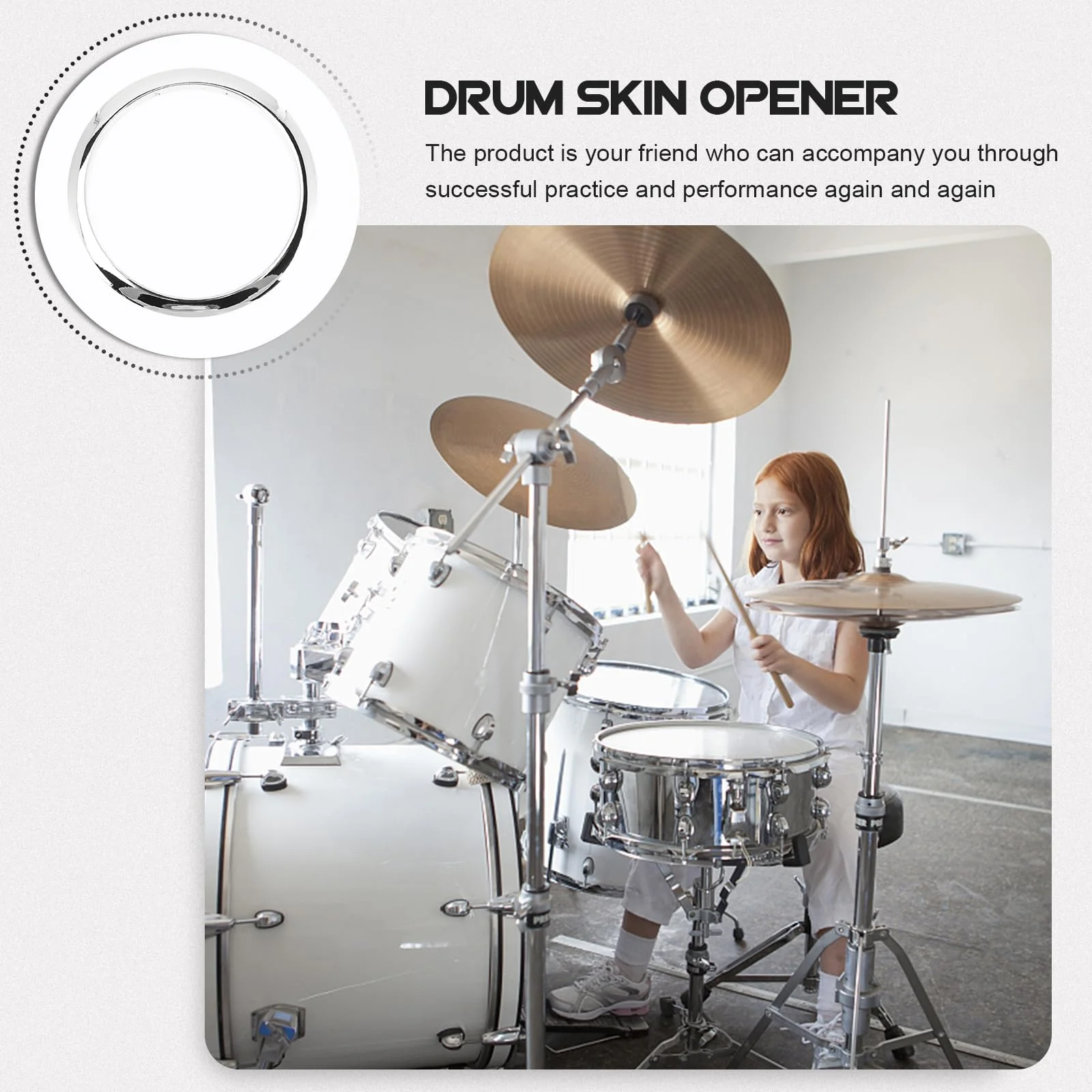 Mikinona Drum Skin Opener Bass Drum Head Hole Ring Replacement Tool Set Accessory Durable Cover Repair for Musical Instruments - Image 2