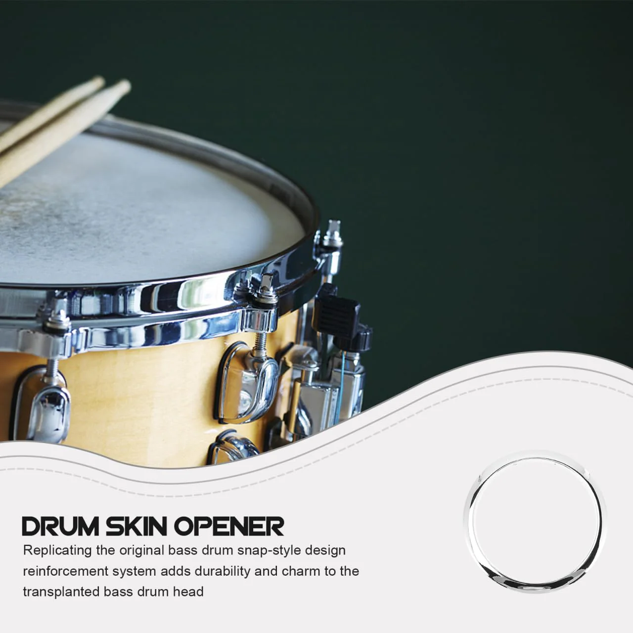 Mikinona Drum Skin Opener Bass Drum Head Hole Ring Replacement Tool Set Accessory Durable Cover Repair for Musical Instruments - Image 9