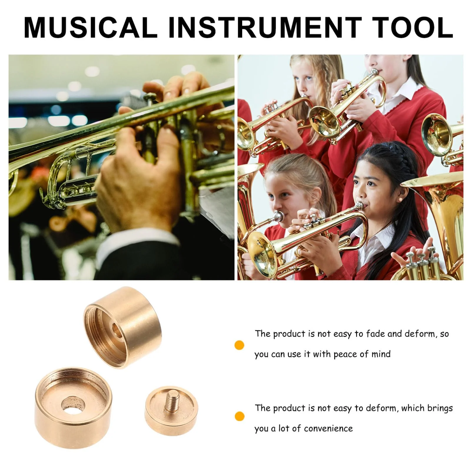 Milisten 1 Set Small upper and lower cover Trumpet Buckle Snap trumpets finger buttons valve screw cap repair tools Button copper washer musical instrument - Image 4