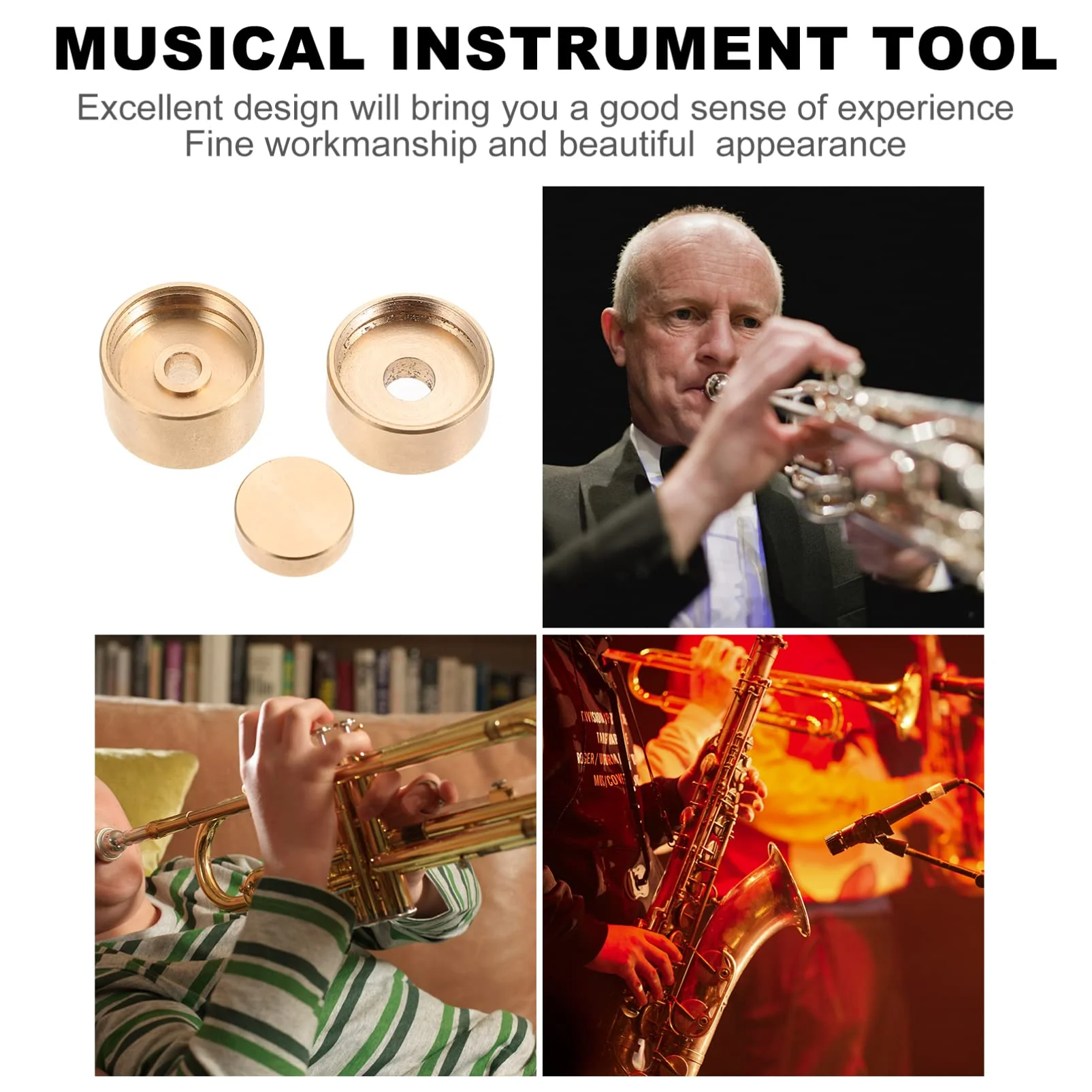 Milisten 1 Set Small upper and lower cover Trumpet Buckle Snap trumpets finger buttons valve screw cap repair tools Button copper washer musical instrument - Image 5
