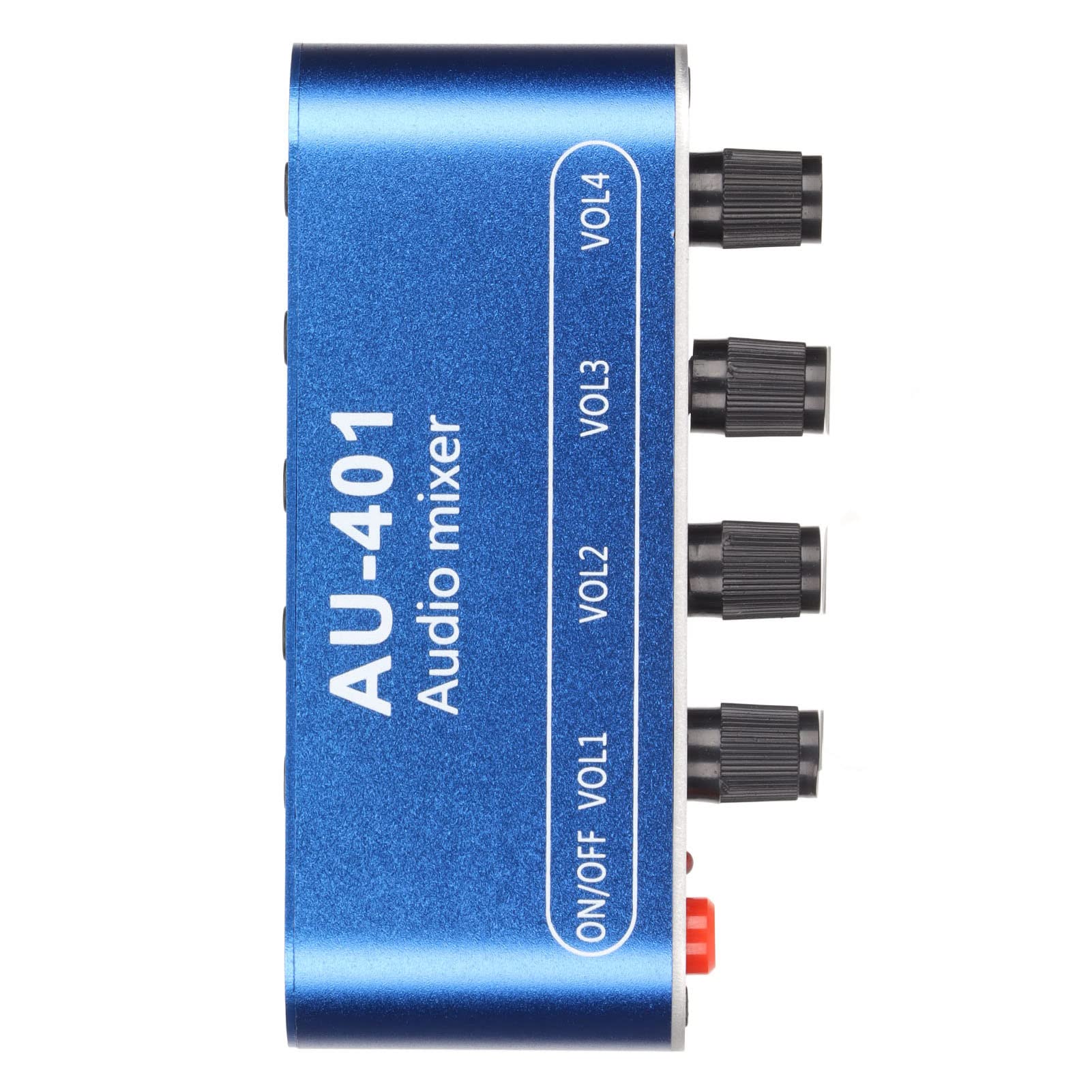 Mini Audio Mixer, 4 Channel Line Mixer with 3.5mm Stereo Jack, 4 Input 1 Stereo Output & Volume Adjustment, DC 5V-12V Stereo Mixer for PC, Phone, Laptop, Headphone, Small Clubs or Bars - Image 5