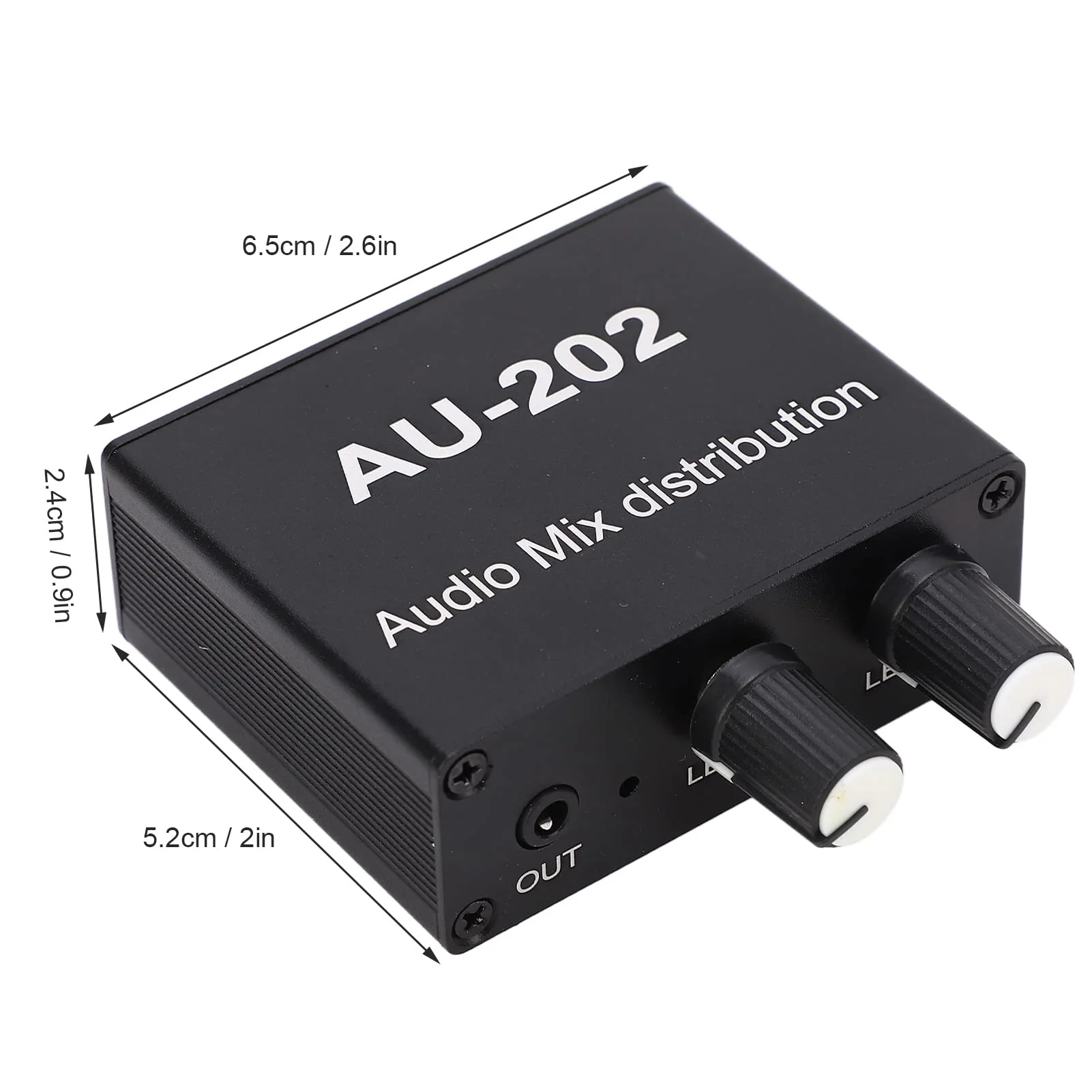 Mini Audio Mixer Aluminum Alloy Portable Stereo Mixer with Power Adapter 100-240V Professional Compact Sound Console for Recording Mixing Live Performance - Image 2