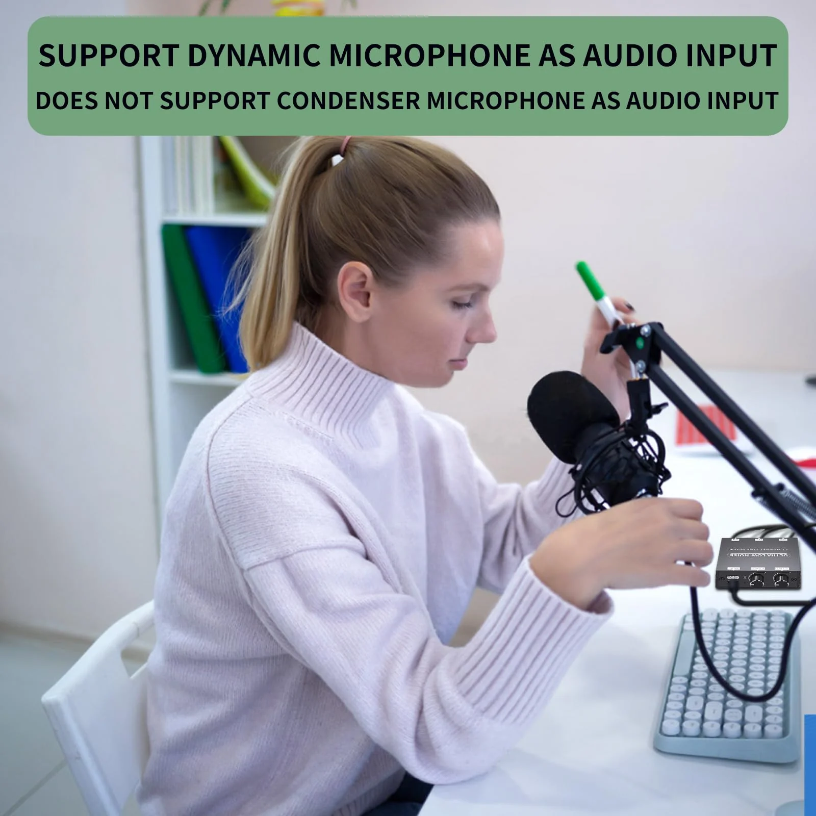 Mini Audio Mixer Line Mixer, 2 Way Audio mixer 3.5mm mixer，DC 5V, Stereo Ultra, Low-Noise 2-Channel for Sub-Mixing, for music creation, live broadcast, As Guitars, Bass, Keyboards Mixer - Image 5