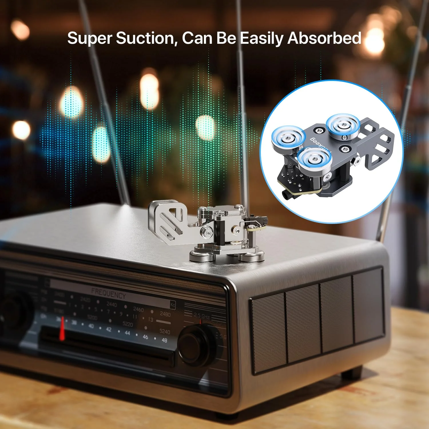 Mini CW Key Automatic Morse - Radio HAM Send Telegram Double Paddle Morse Code Key with Aluminum Body Three Neodymium Magnets Base Grey - Image 4