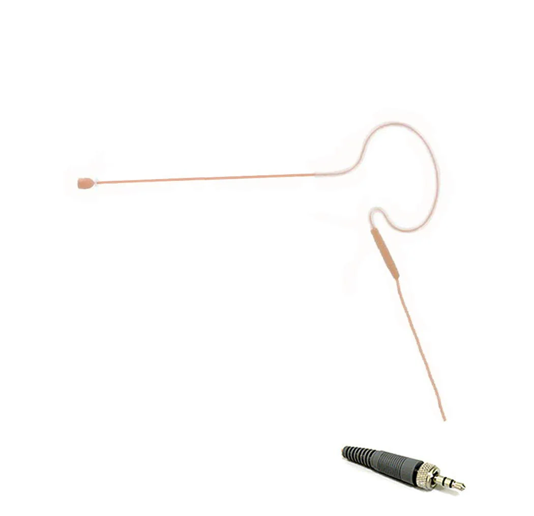 Mini Headset Microphone Replacement Earhook Headset Mic for Sennheiser Wireless System (Tan) Tan - Image 2