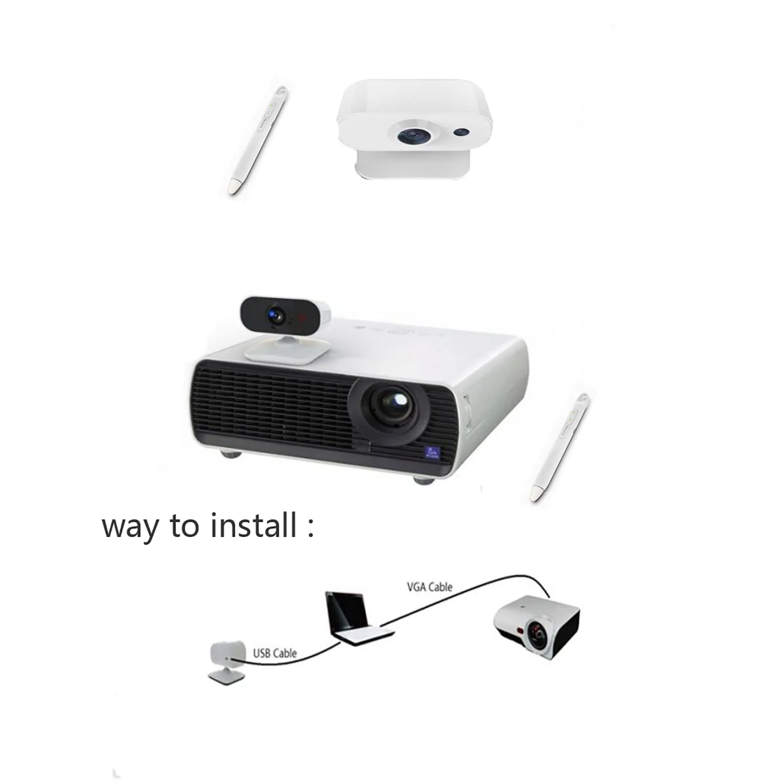 Mini Interactive Whiteboard Pen, Rechargeable E-Pen for Interactive Whiteboard System (E-Pen 1 Pcs) - Image 6