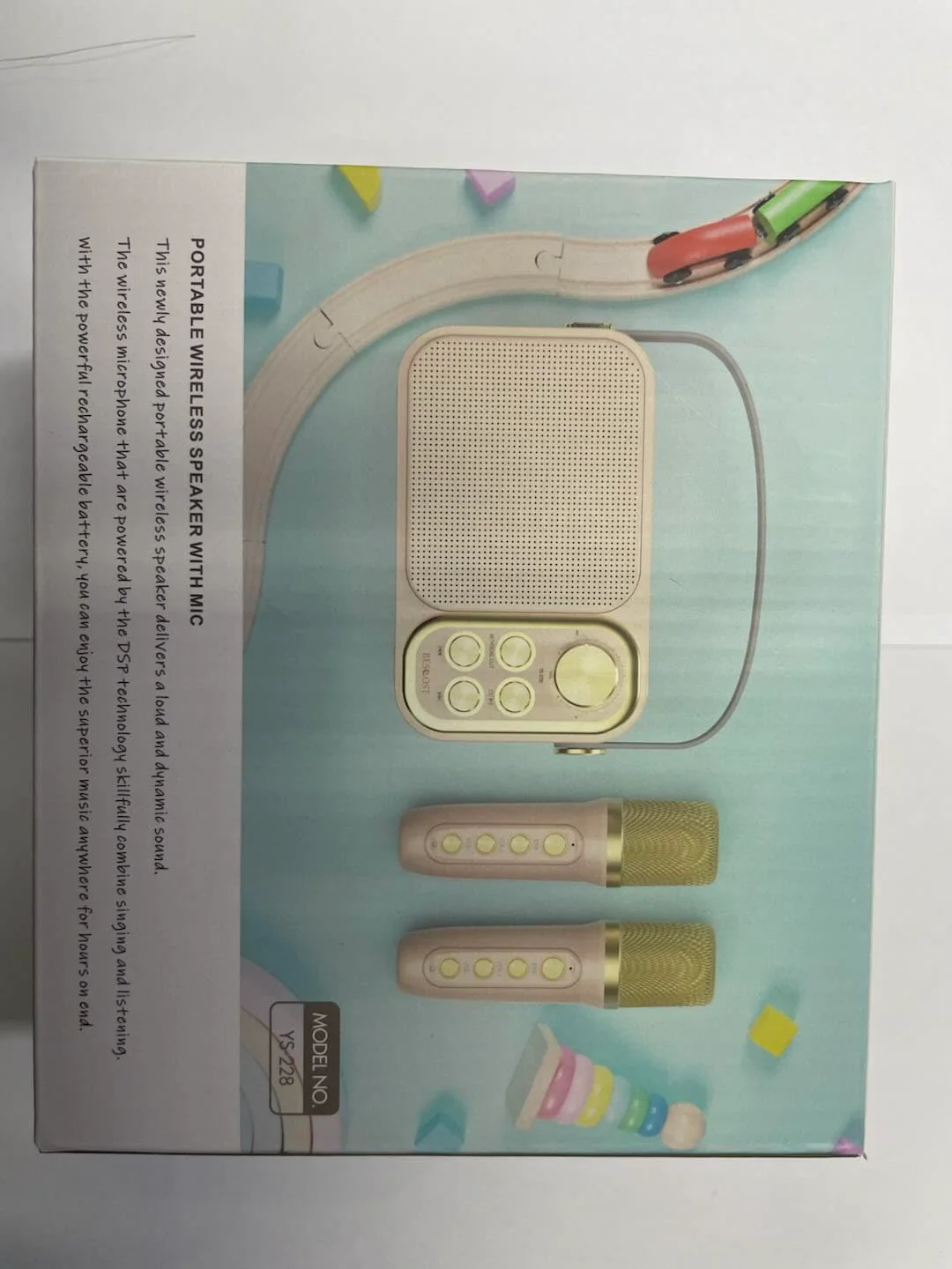 Mini Karaoke Machine for Kids Adults, Portable Bluetooth Speaker with 2 Wireless Microphones, Kids Karaoke Machine for Girls Boys, Toys Birthday Gifts for 3-12+ Years Old Toddler (White) - Image 9