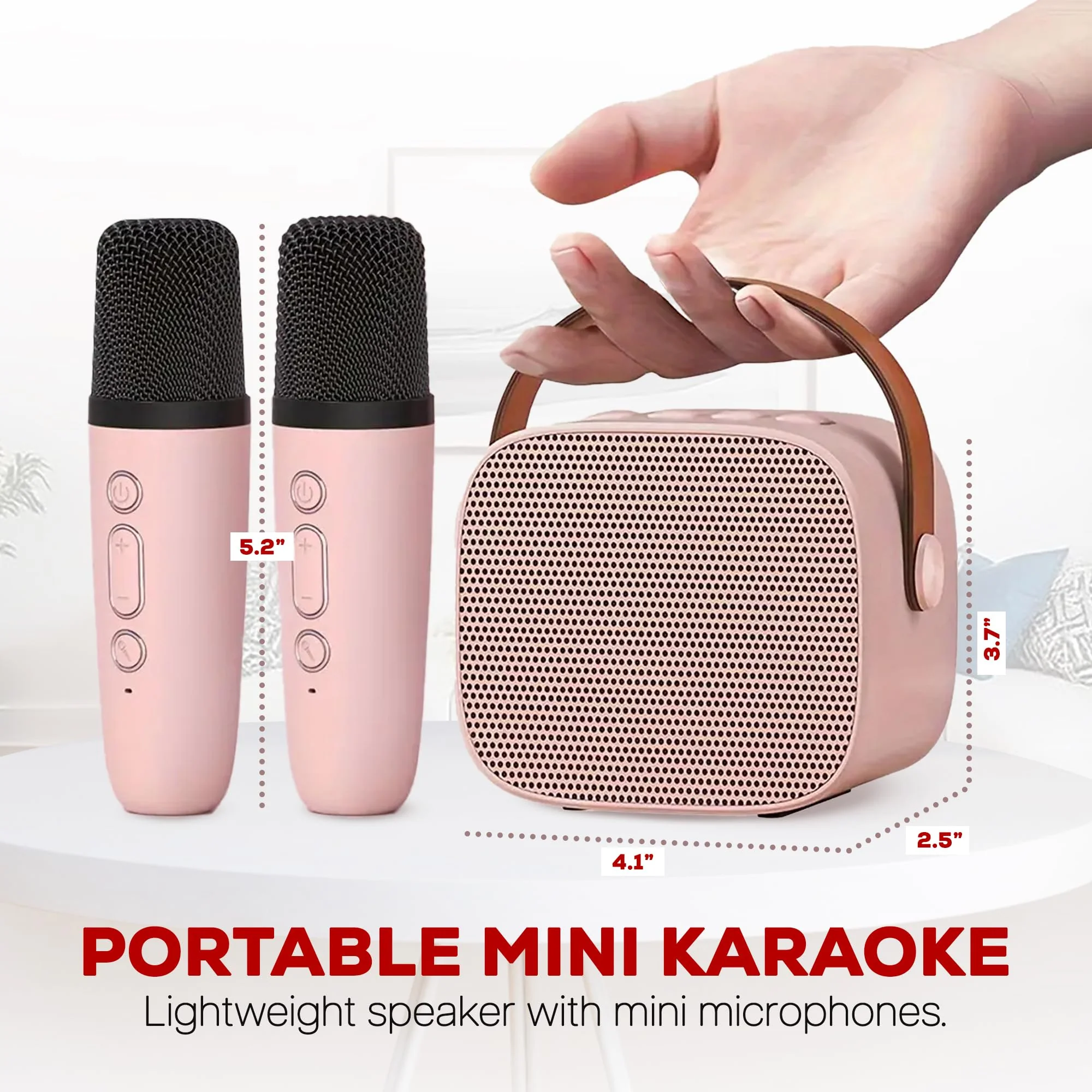 Mini Karaoke Machine Gift for Kids – Portable Karaoke System with 2 Mini Microphone for Girls – Fun and Easy to Use – Perfect for Parties and Sing-Alongs - Image 5