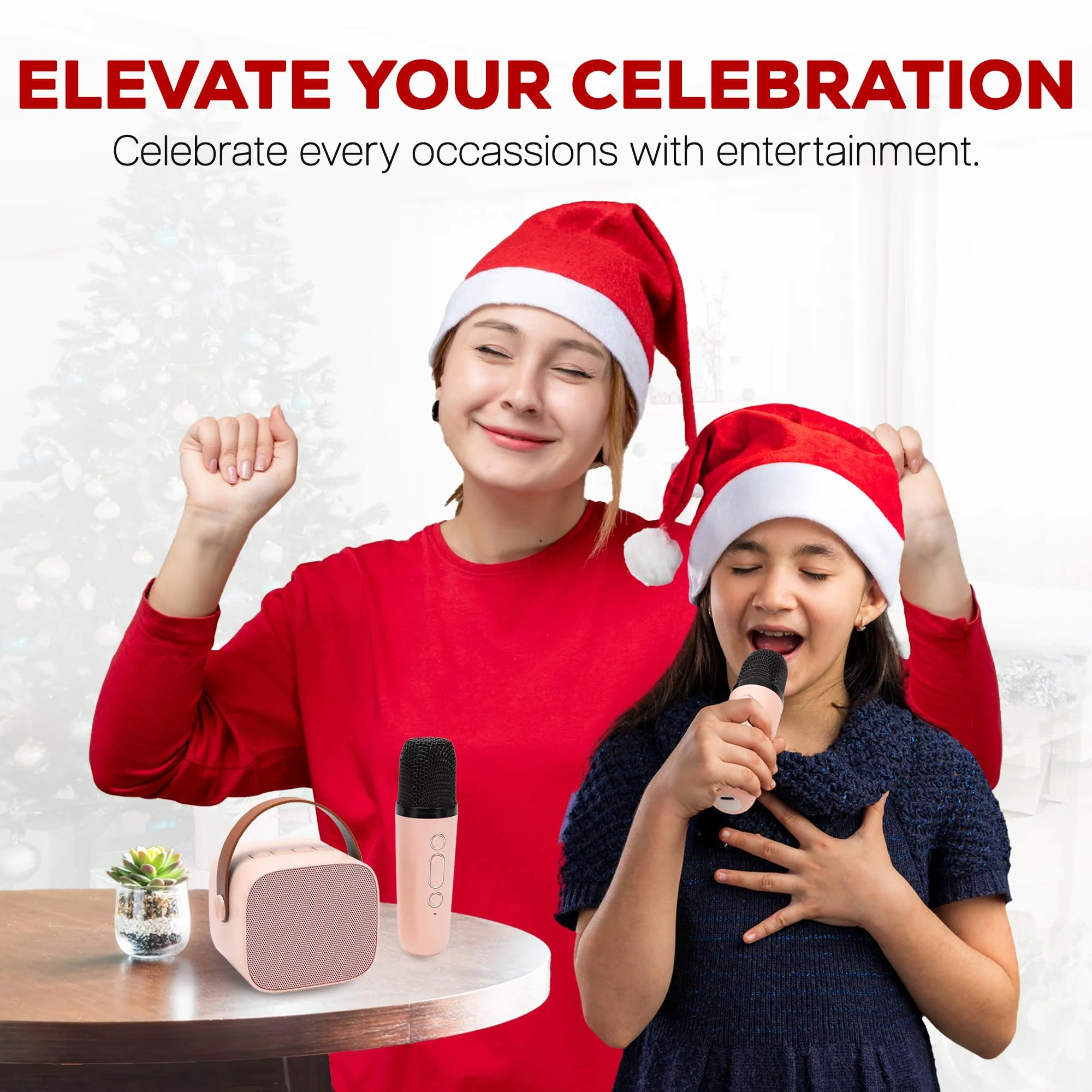 Mini Karaoke Machine Gift for Kids – Portable Karaoke System with 2 Mini Microphone for Girls – Fun and Easy to Use – Perfect for Parties and Sing-Alongs - Image 6