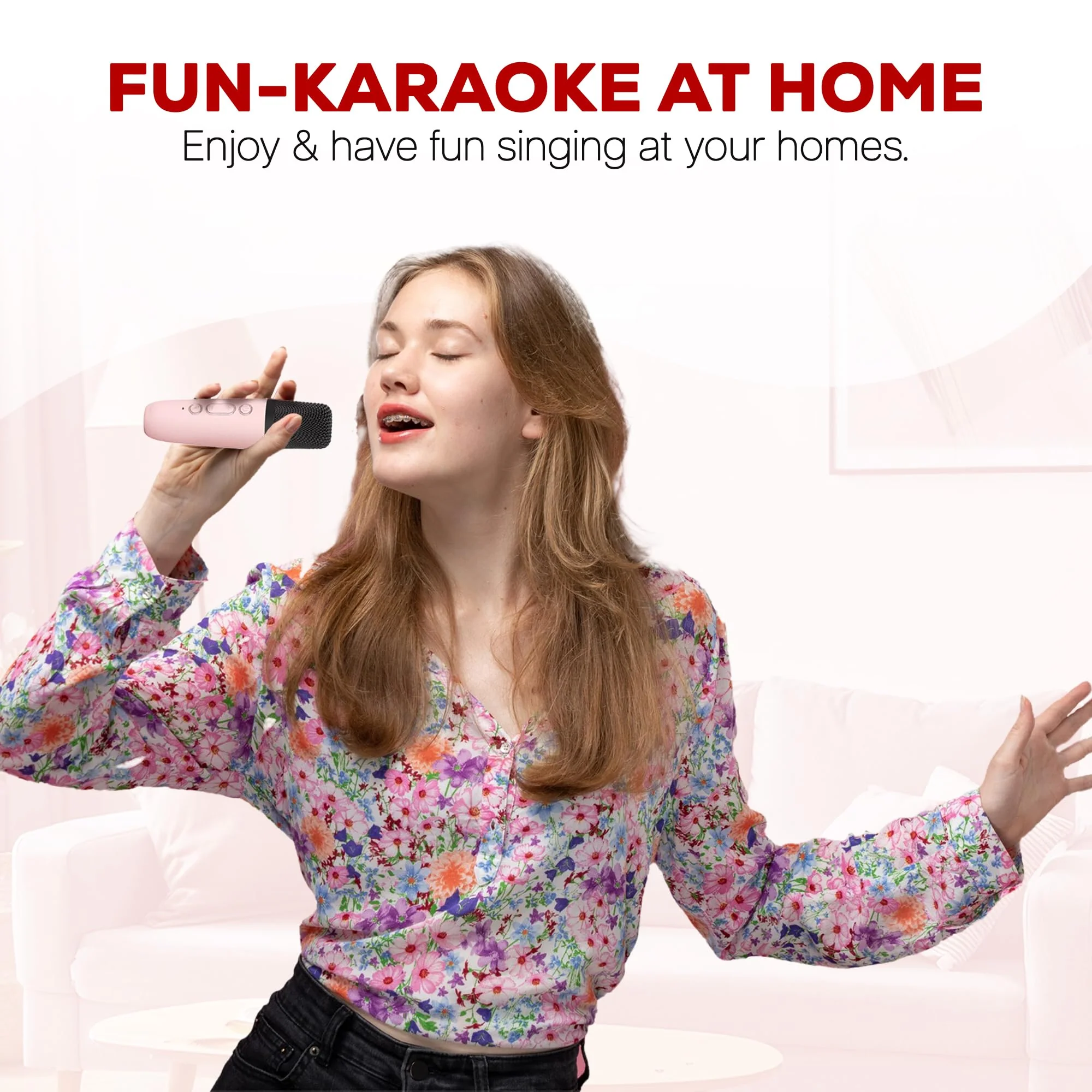 Mini Karaoke Machine Gift for Kids – Portable Karaoke System with 2 Mini Microphone for Girls – Fun and Easy to Use – Perfect for Parties and Sing-Alongs - Image 7