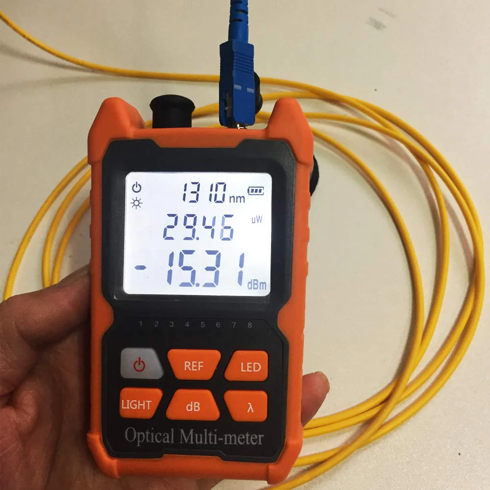 Mini Optical Fiber Power Meter FC/SC/ST Universal Interface Fiber Tester Integrated OPM, VFL, and RJ45 Functions Li-ion Battery USB Charge (OPM&VFL-2Mw-Li) OPM&VFL-2Mw-Li - Image 3