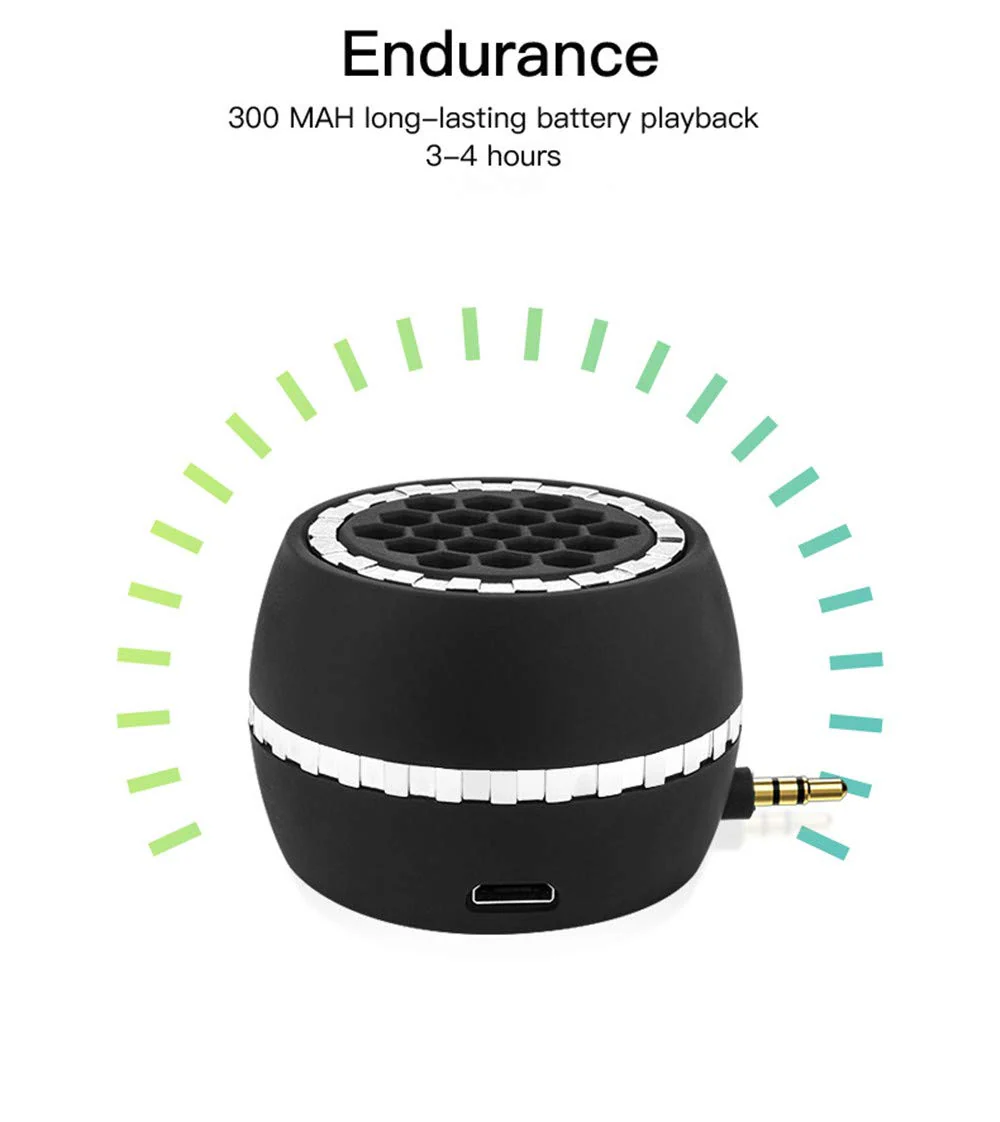 Mini Portable Speakers, 3W 36mm Microphone Speaker Line-in Speaker with 3.5mm Aux Audio Jack and Plug in Clear Bass Micro for Smart Phone, pad, tablet, Laptop, Computer. - Image 5