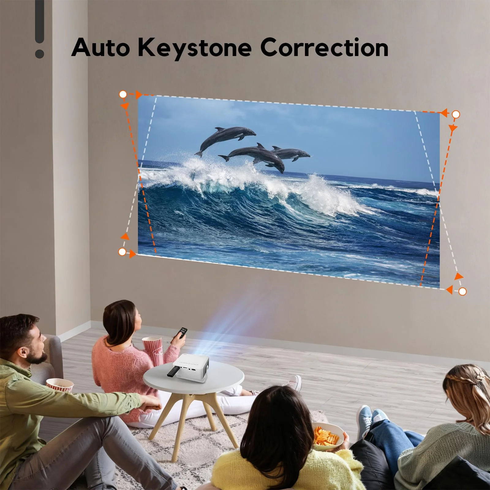Mini Projector with WiFi and Bluetooth, AKIYO 2026 Upgraded Projector 1080P Support, 360° Rotating, Portable Projector for Home Theater/Outdoor, Compatible with iOS/Android/Laptop/PS5 - Image 6