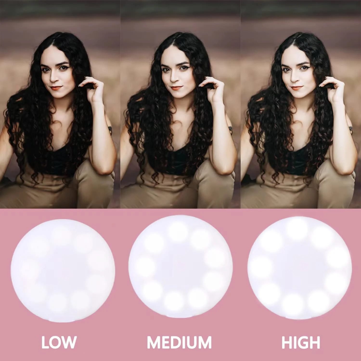 Mini Ring Light for Phone, Starkik Rechargeable Cell Phone Selfie Light Clip On for iPhone, Laptop, Make up, Portable Phone Light (White) mini ring light M - Image 3