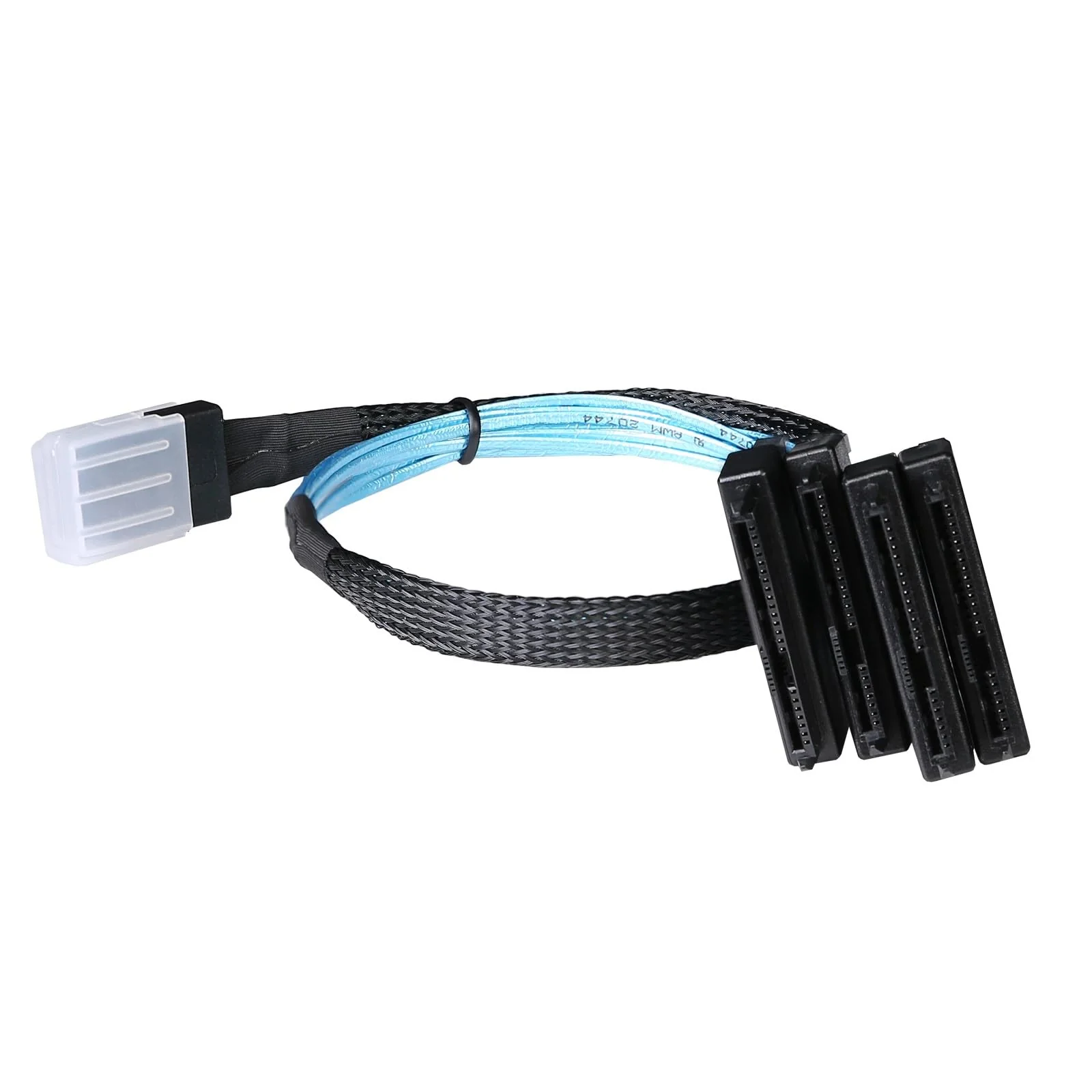 Mini-SAS to SAS Cable: 0.5M SFF-8087 to SAS SFF-8087 to SFF-8482 4X SAS with SATA-Power Adapter Cable (1.6FT) 1.6FT 1Pack - Image 6