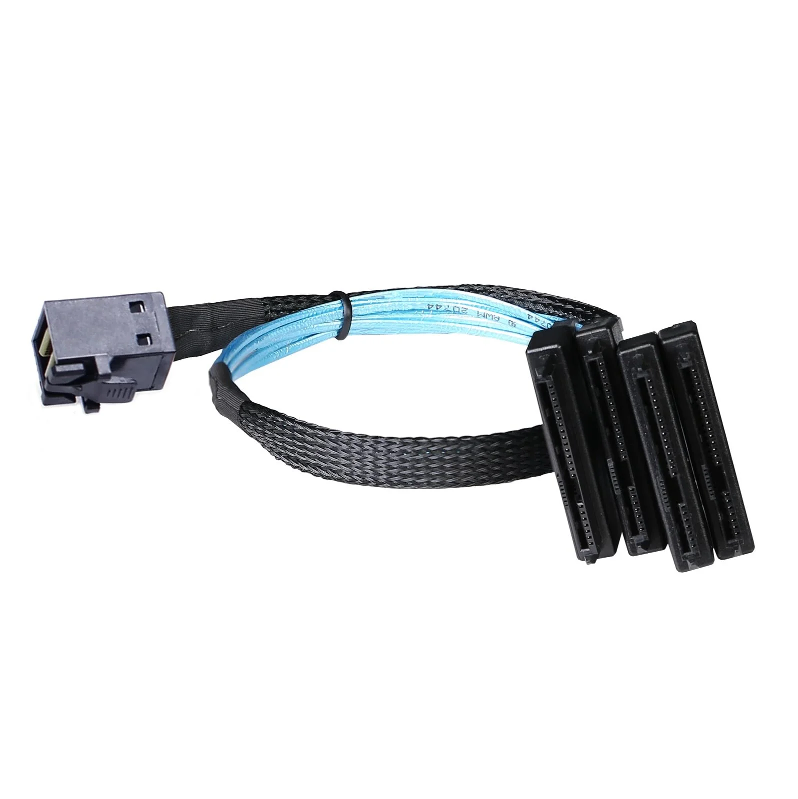 Mini-SAS to SAS-Cable: 0.5M SFF-8643 to SAS SFF-8643 to SFF-8482 Connector 4X SAS SFF-8482 with SATA Power Adapter Cable (1.6FT) 1.6FT 1Pack - Image 6