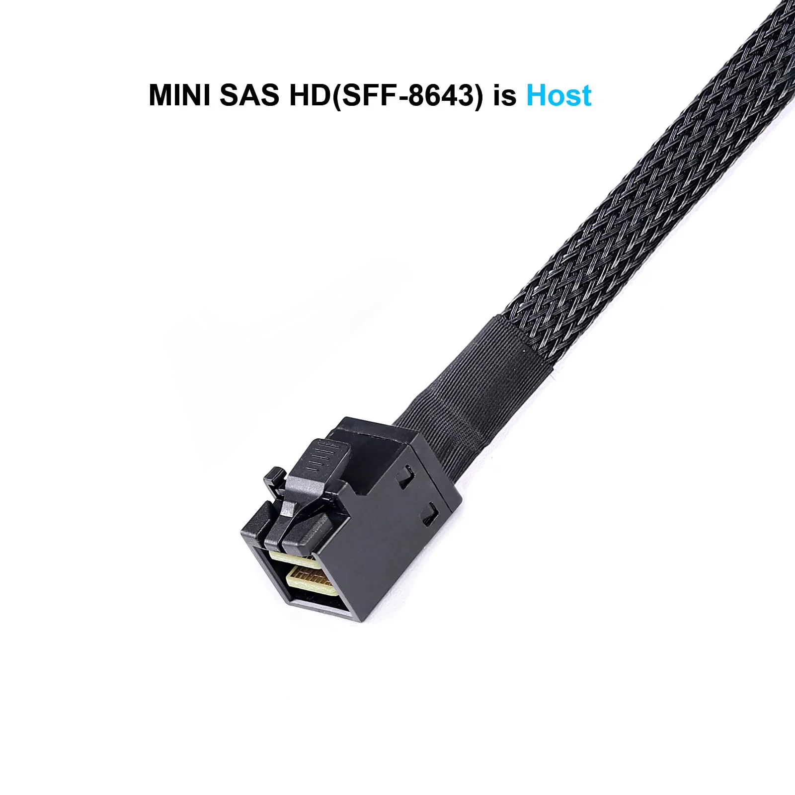 Mini SAS to SAS Cable: 1M SFF-8643 to SAS SFF-8643 to SFF-8482 Connector 4X SAS with SATA Power Adapter Cable (3.3FT) 3.3FT 1Pack - Image 3