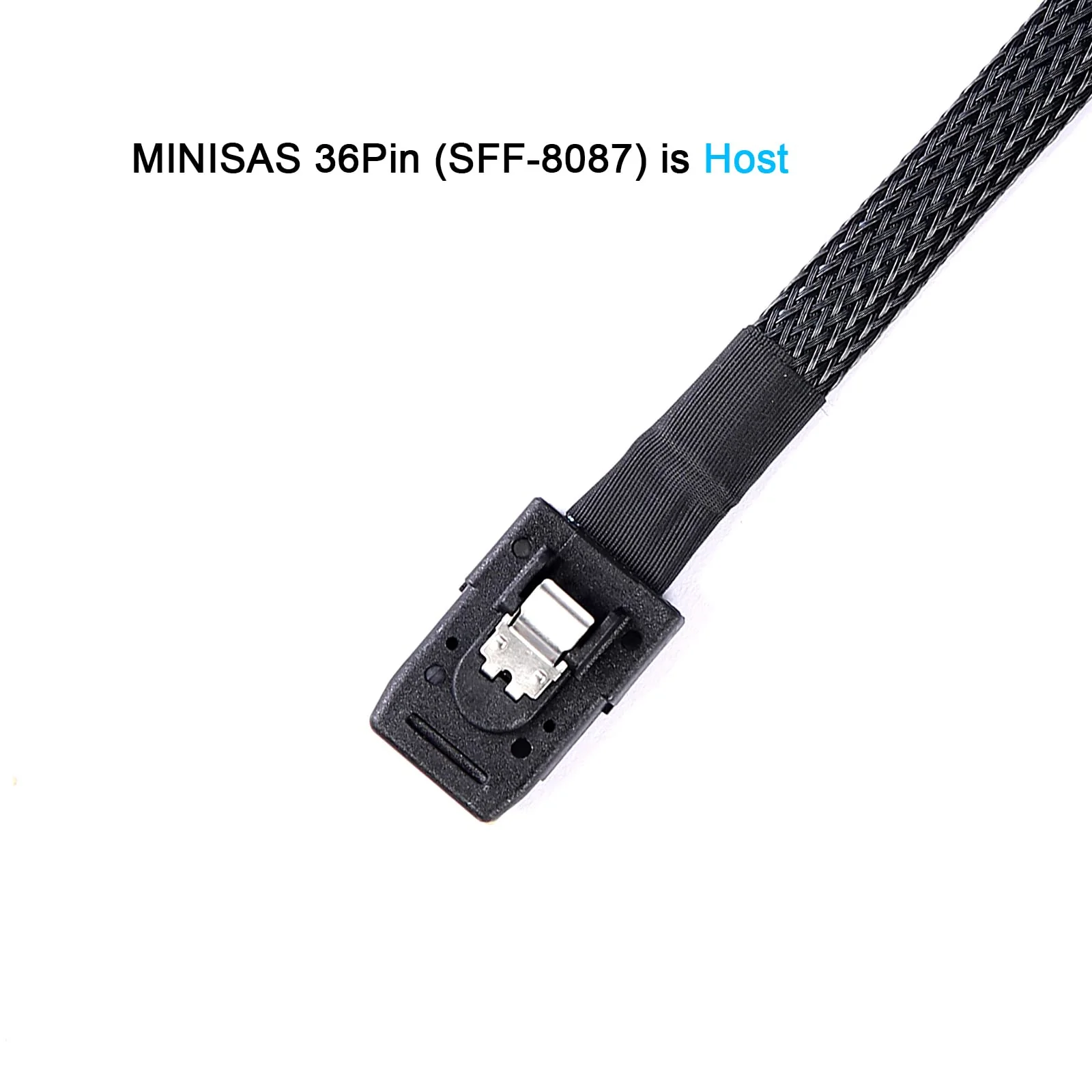 Mini-SAS to SAS-Cable: 1M SFF8087 to SAS SFF-8087 to SFF-8482 Connector 4X SAS with SATA-Power Adapter Cable (3.3FT) 3.3FT 1Pack - Image 3