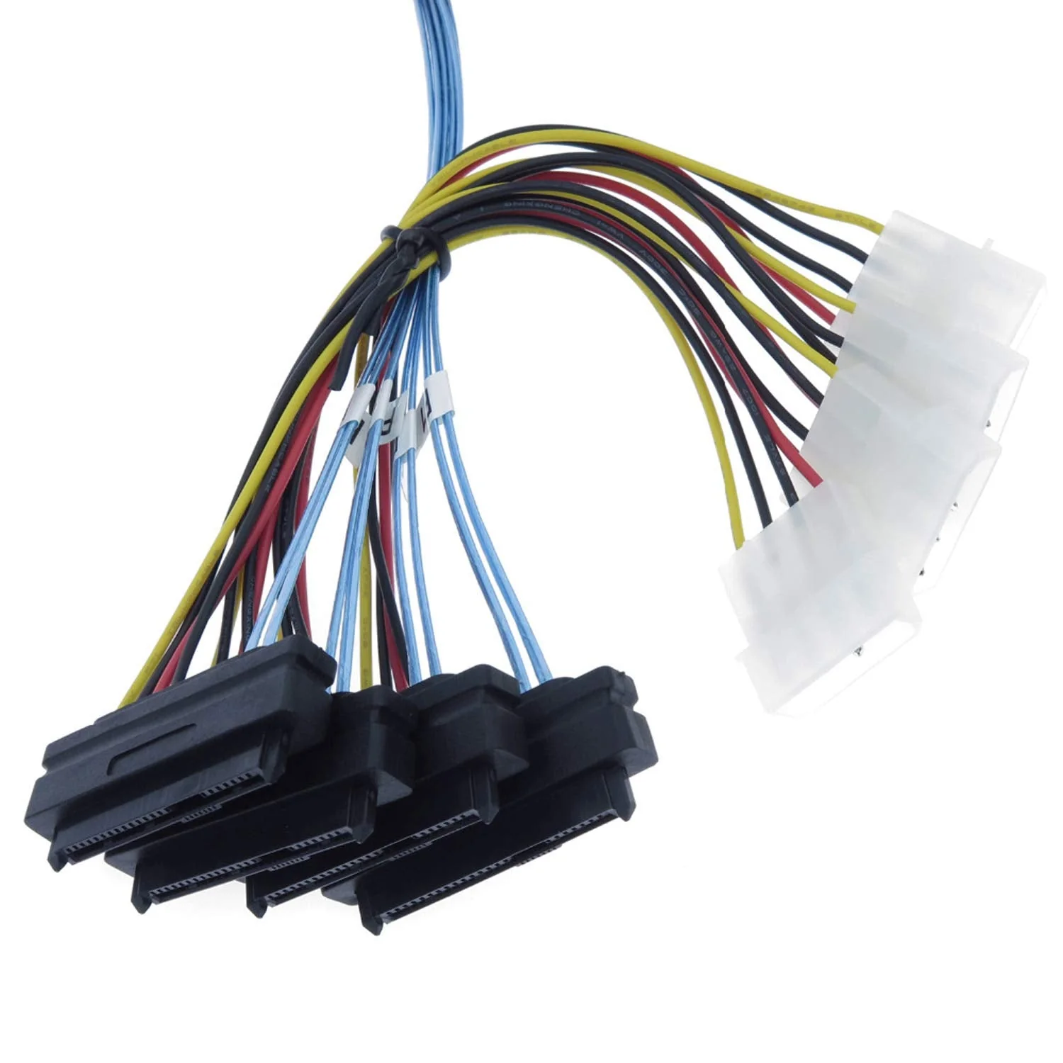 Mini SAS to SAS Cable Internal Breakout Cable SFF-8087 to SFF-8482 with 4X Molex Power Connectors for Raid Controller to Hard Drive 3.3FT - Image 4