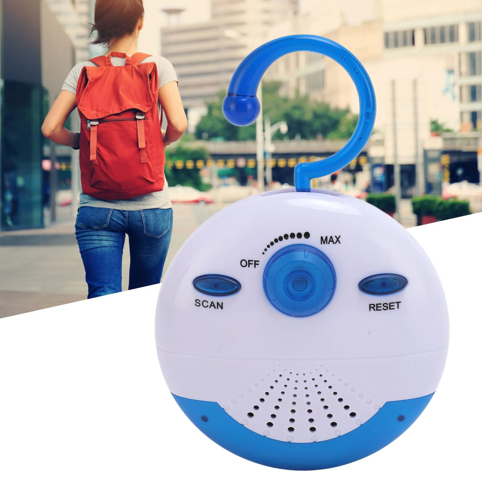 Mini Shower Radio, AM FM Radio Waterproof, Portable Battery Powered Radio with Hook, Built in Speaker, for Bathroom Shower - Image 3