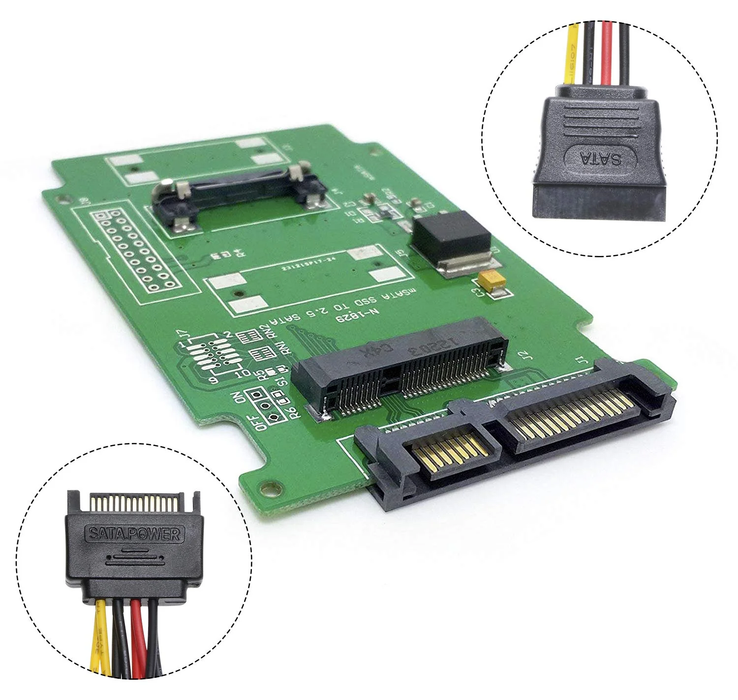 Mini Skater 7.87 Inch Length SATA Power Cable 15-Pin Male to 2 x 15-Pin Female Power Extension SATA Y Splitter Cable Adapter Line for Chassis and Hard Drive Power,1Pcs Black B - Image 4