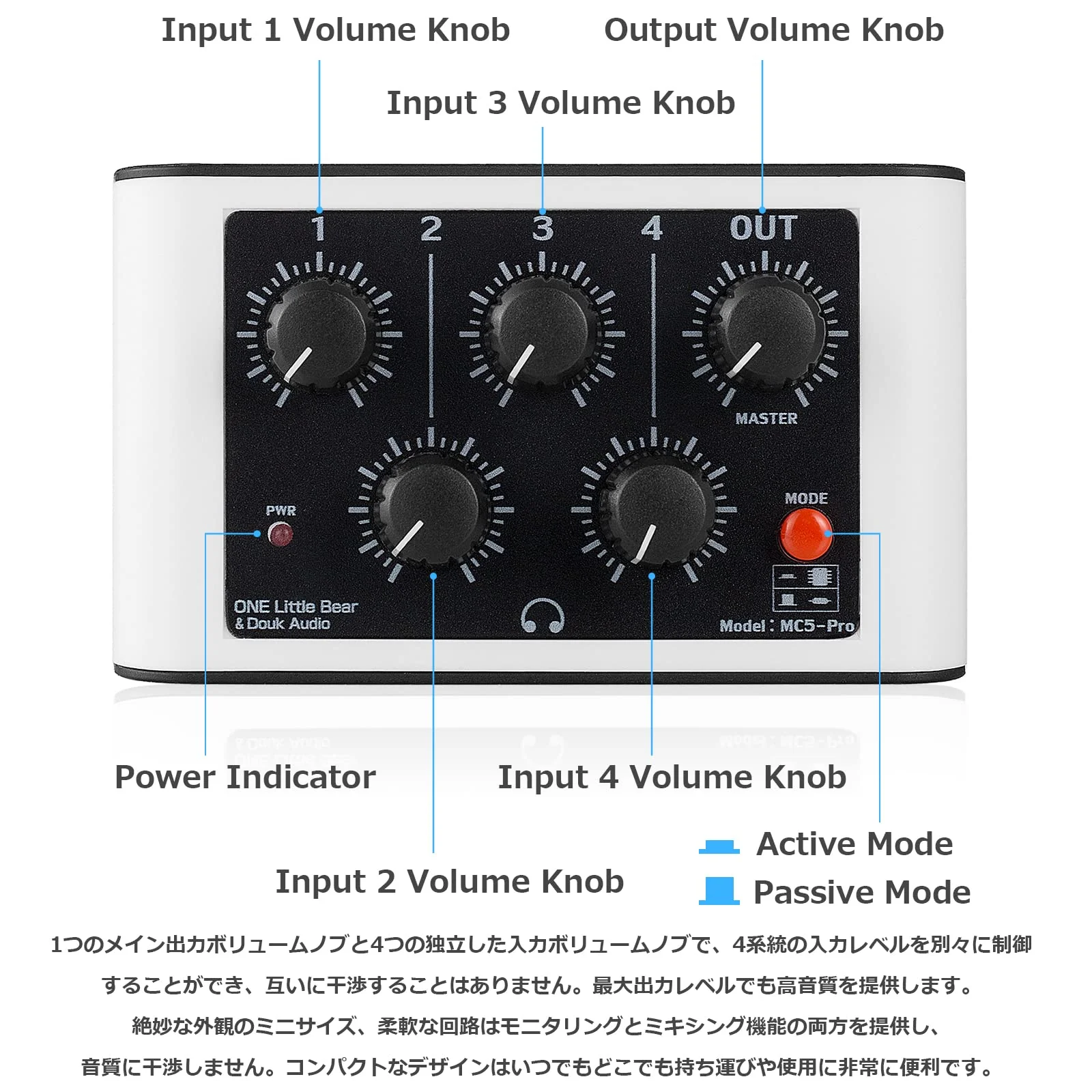 Mini Stereo 4 Channel Line Mixer Headphone Monitoring Club Live Studio Recording - Image 7
